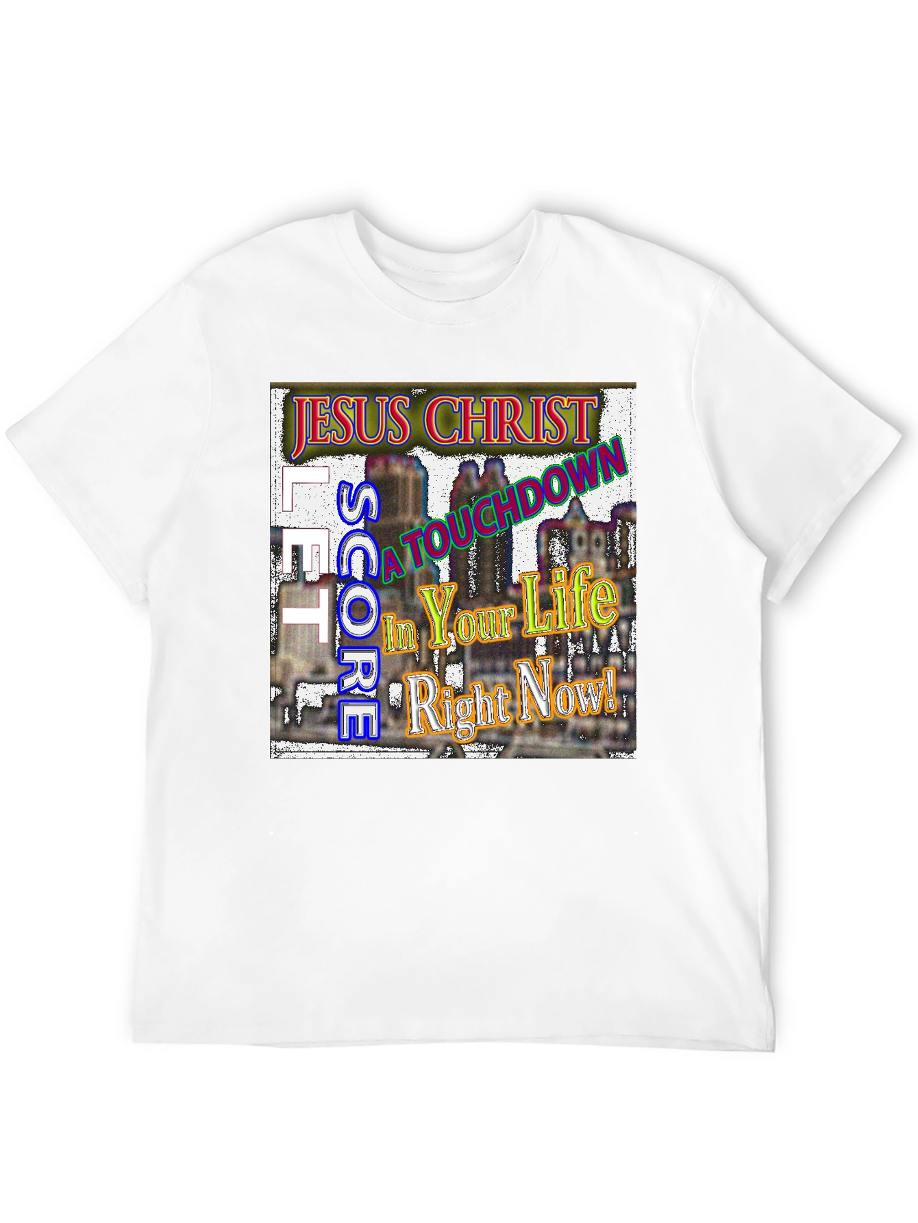 Jesus Christ Touchdown Graphic T-Shirt