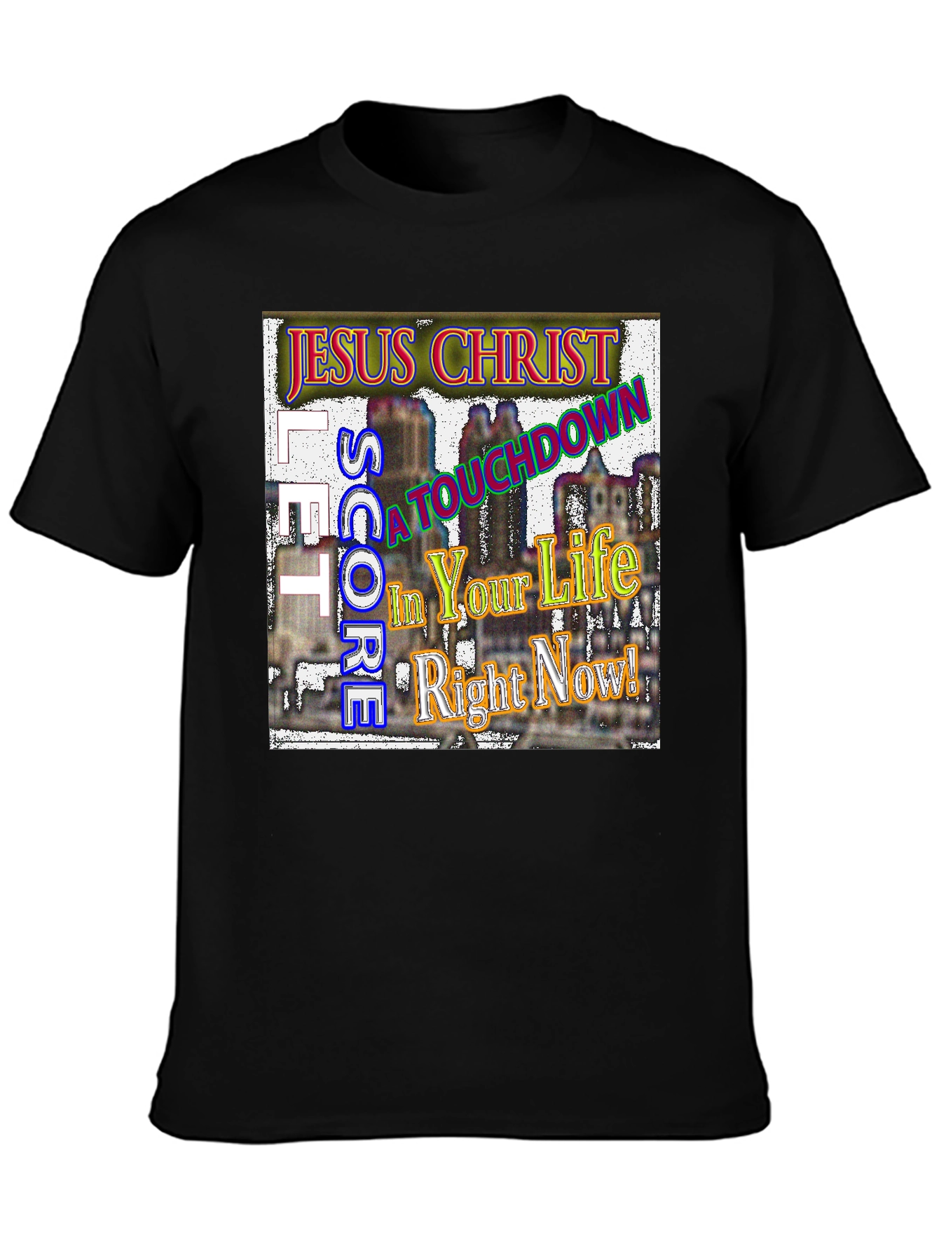 Jesus Christ Touchdown Graphic T-Shirt
