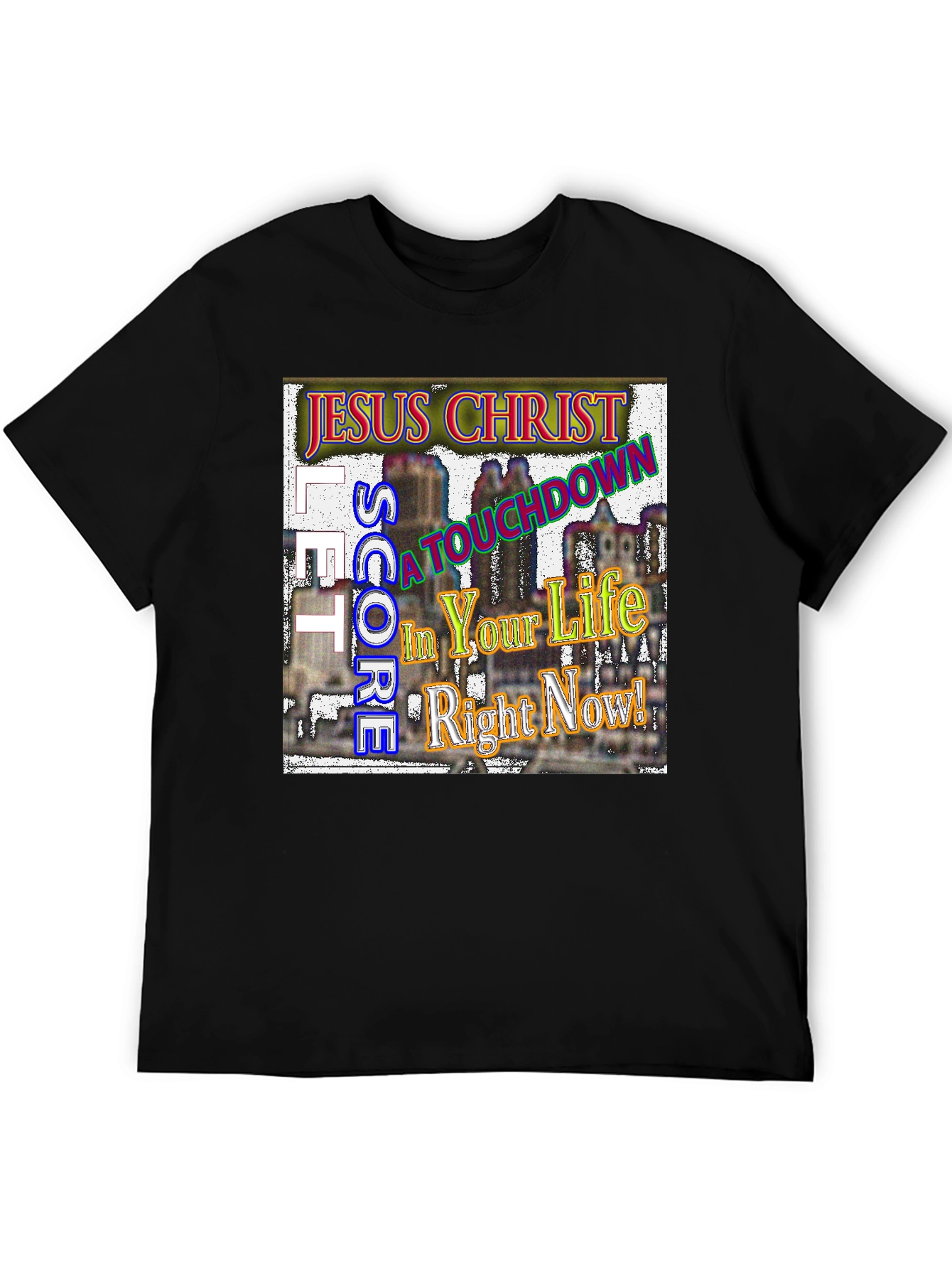 Jesus Christ Touchdown Graphic T-Shirt