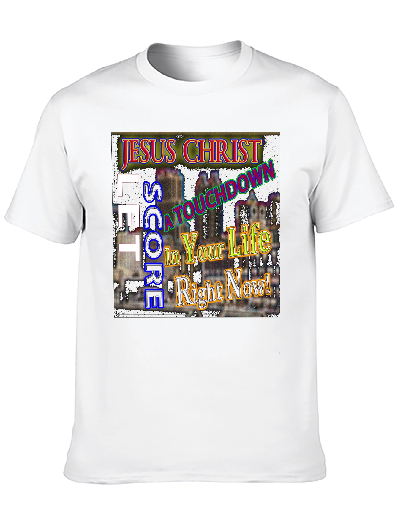 Jesus Christ Touchdown Graphic T-Shirt