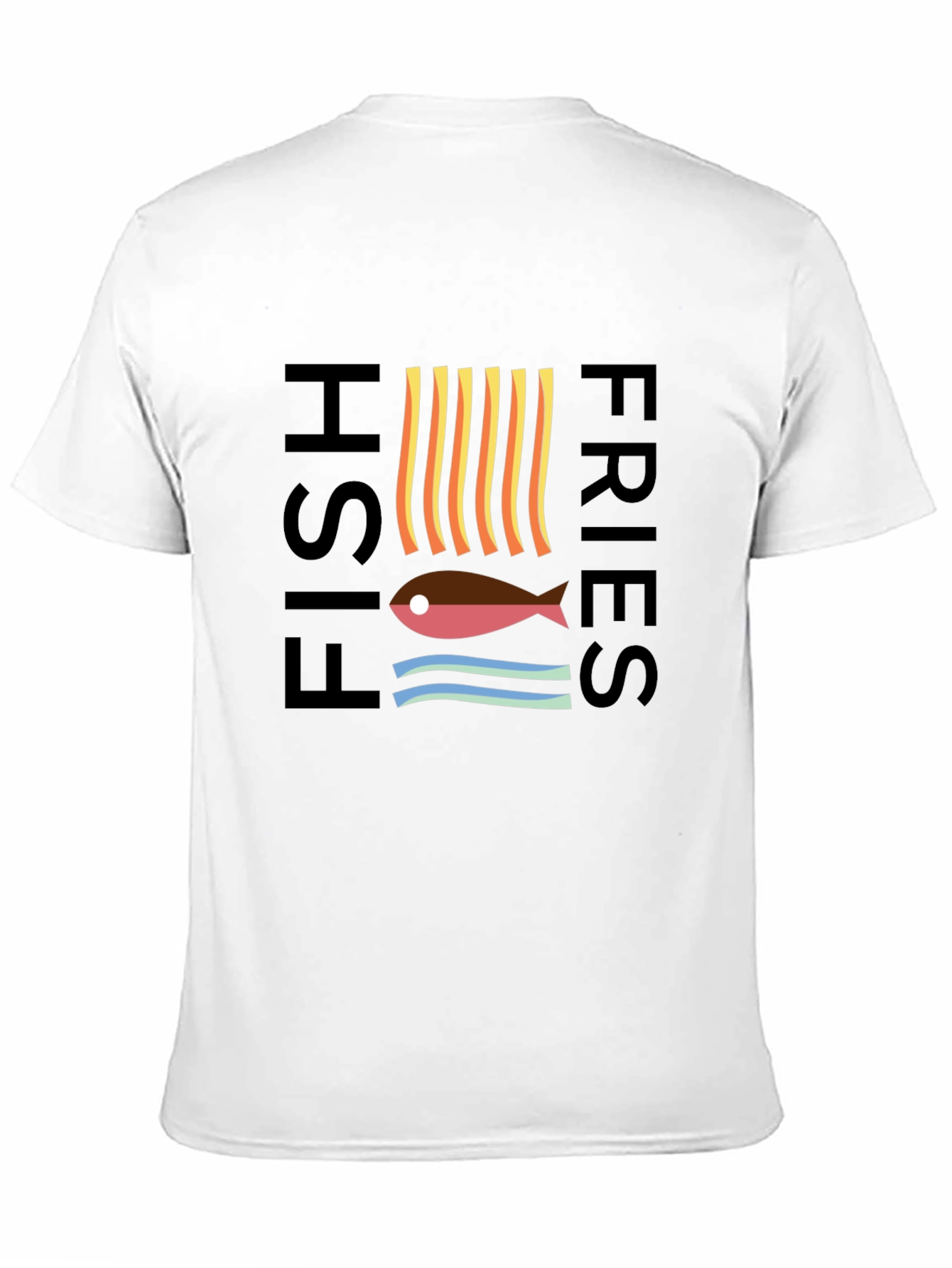 Fish & Fries Graphic Tee - Unisex Black T-Shirt