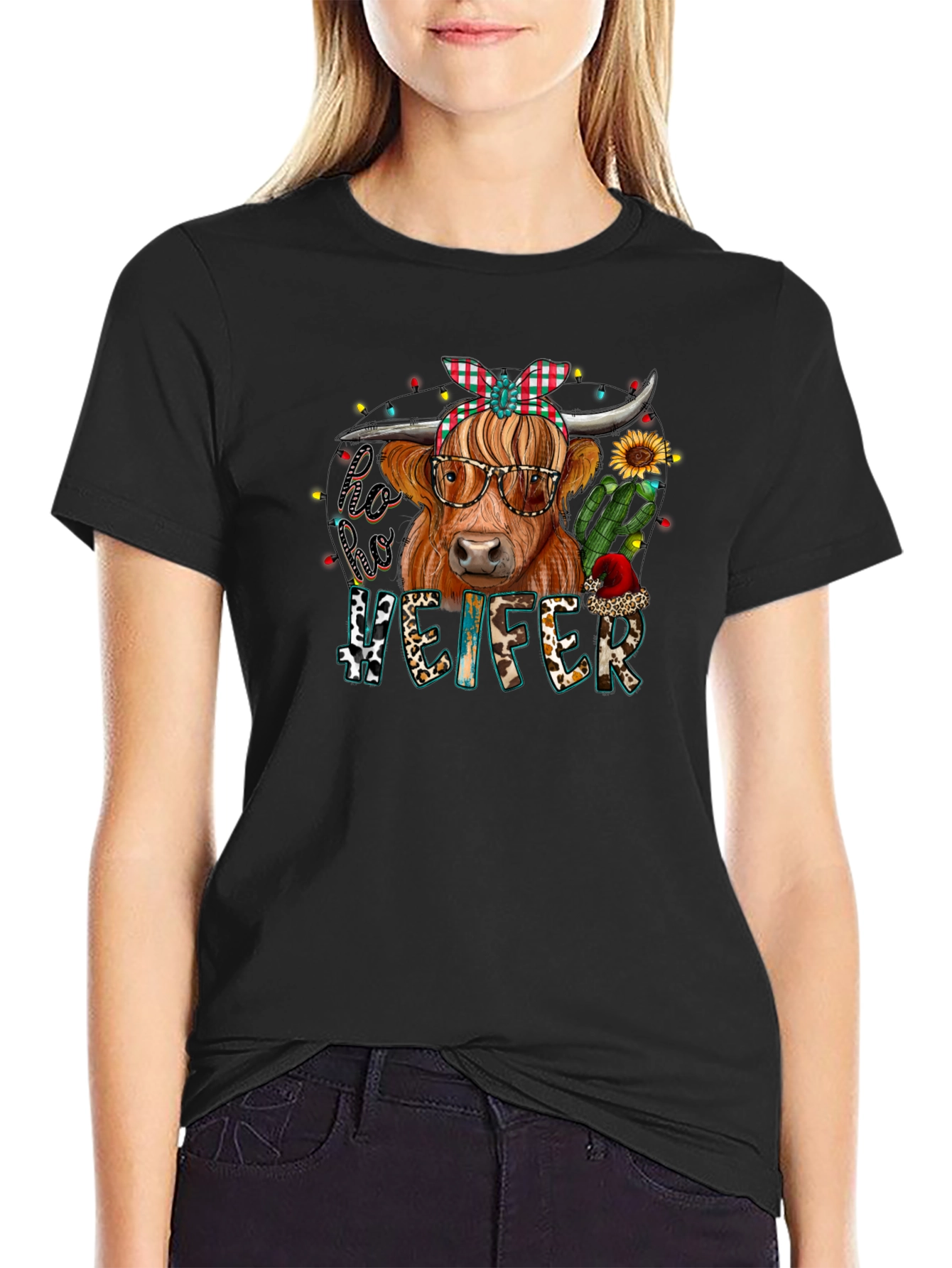 Ho Ho Heifer Christmas T-Shirt