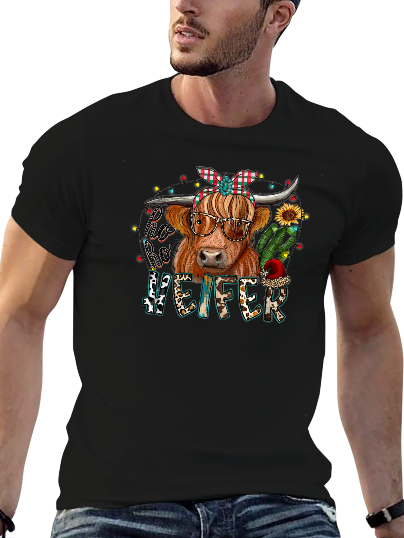 Ho Ho Heifer Christmas T-Shirt