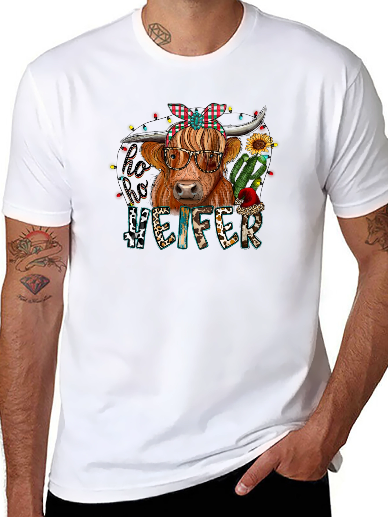 Ho Ho Heifer Christmas T-Shirt