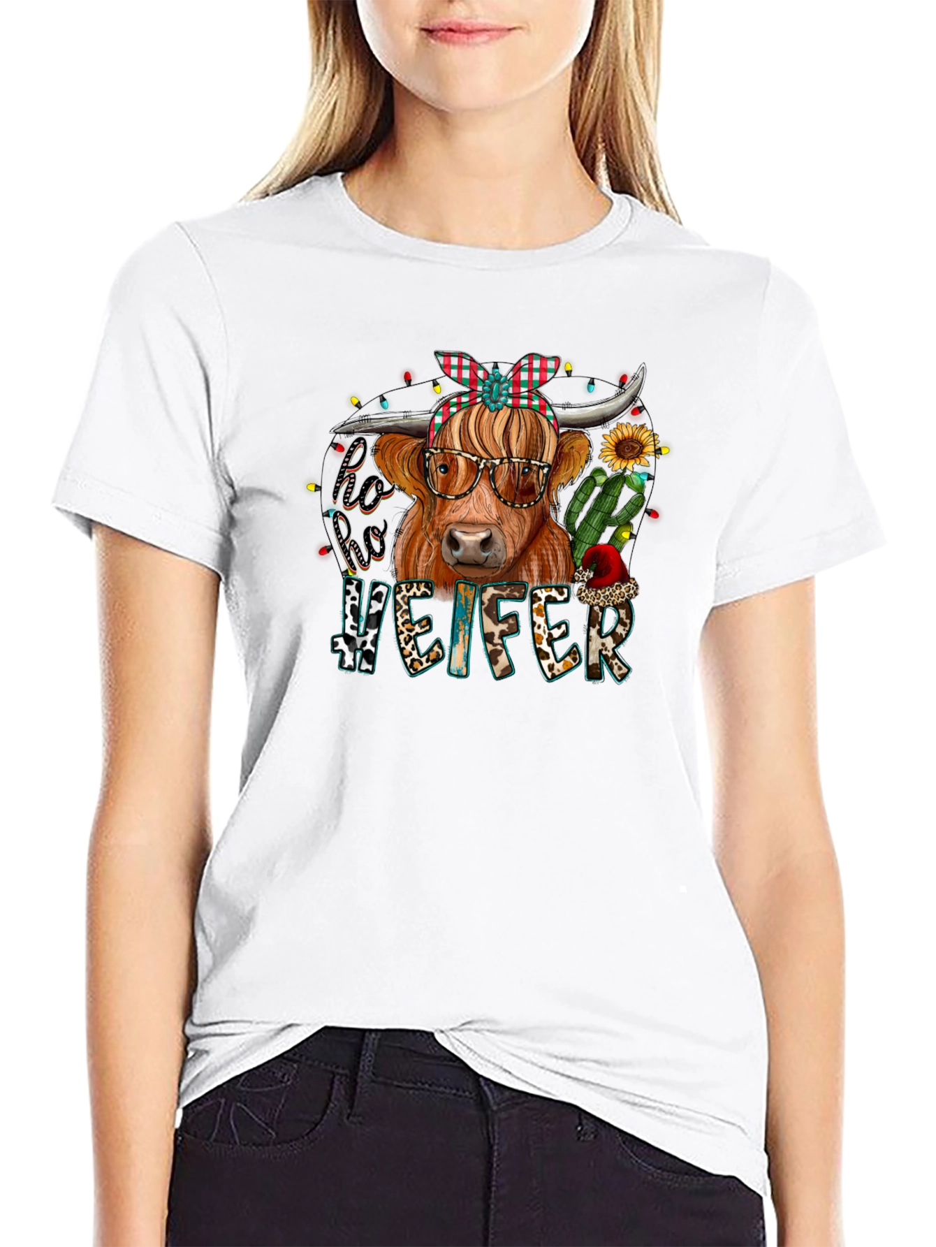 Ho Ho Heifer Christmas T-Shirt