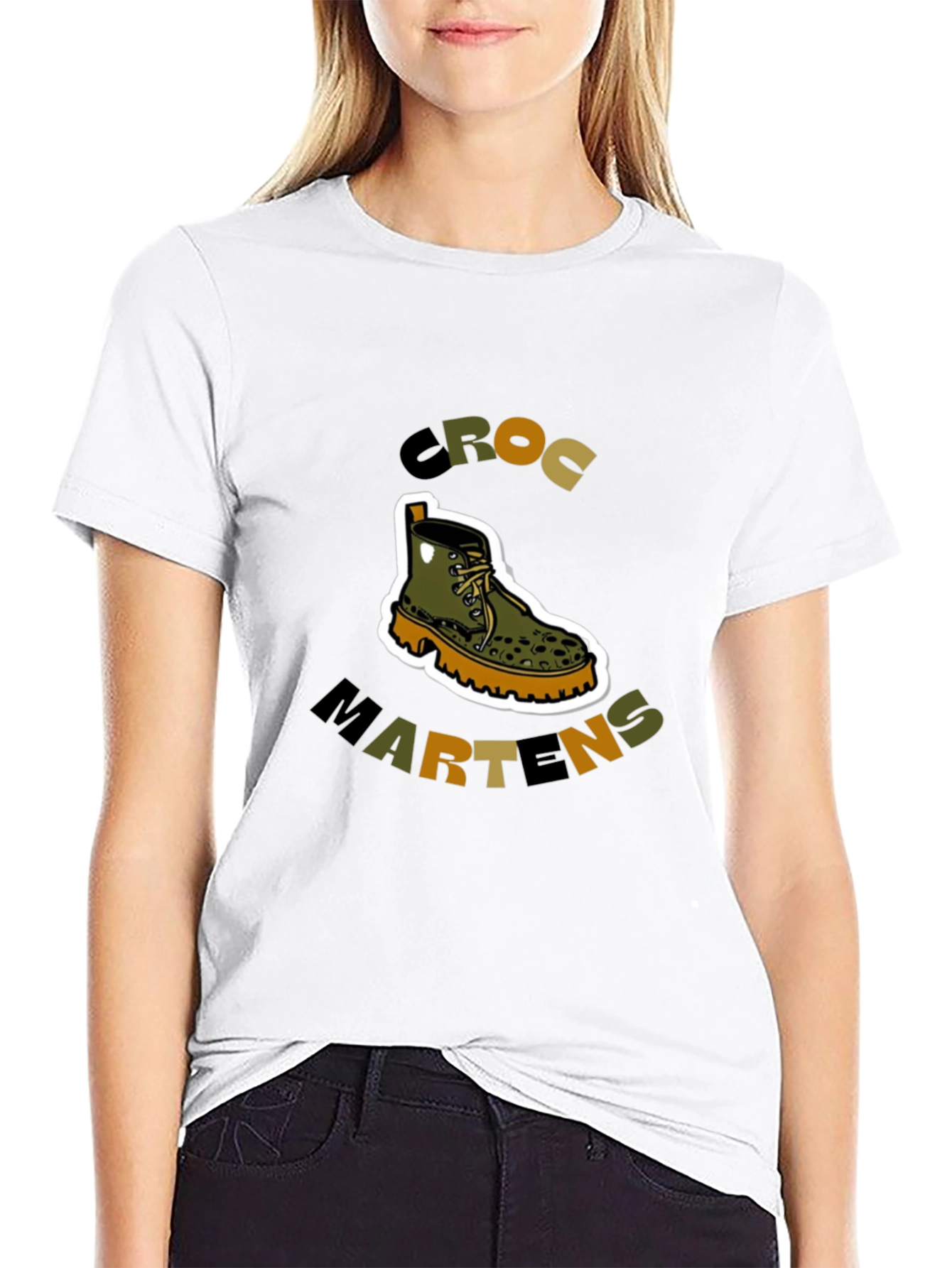 Croc Martens T-Shirt - Unique Footwear Graphic Tee