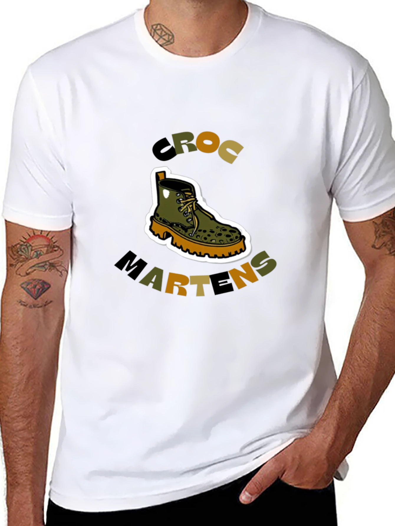 Croc Martens T-Shirt - Unique Footwear Graphic Tee