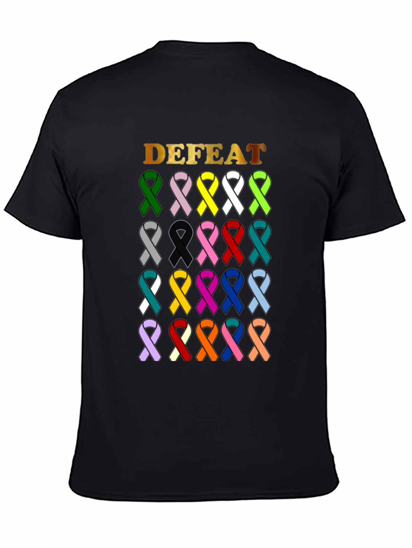 Defeat Cancer Awareness Ribbon T-Shirt