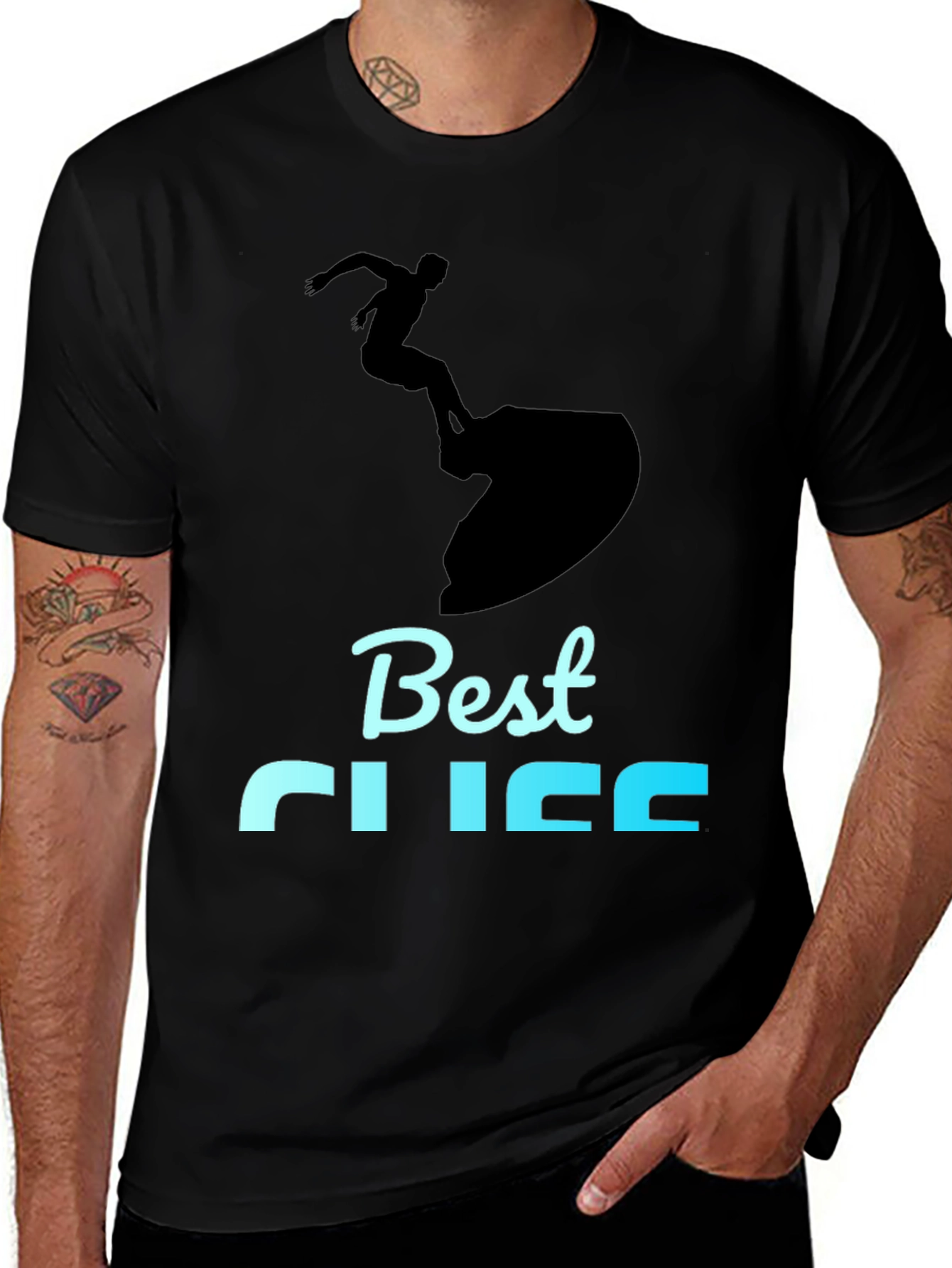 Best Life Surfing Graphic Tee - Black