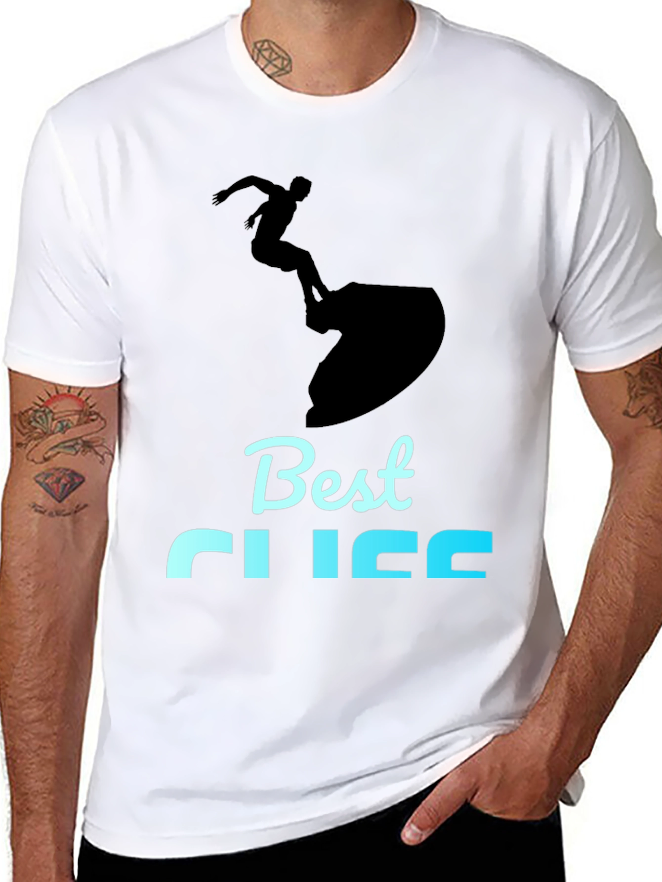 Best Life Surfing Graphic Tee - Black