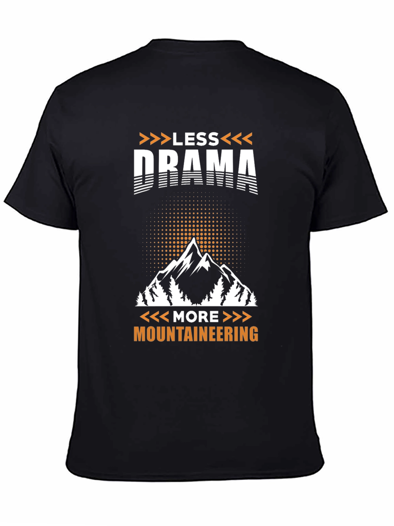 Less Drama More Mountaineering Black T-Shirt
