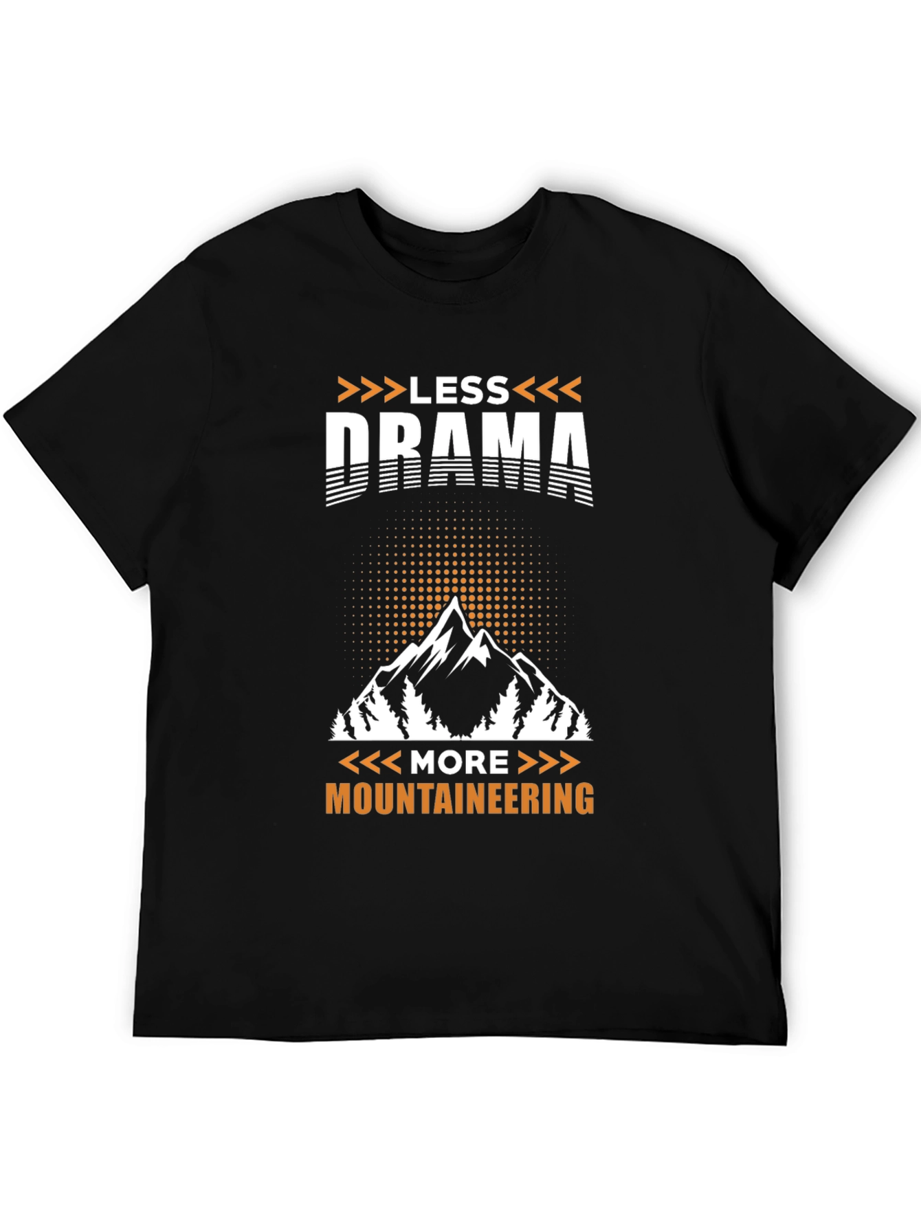 Less Drama More Mountaineering Black T-Shirt
