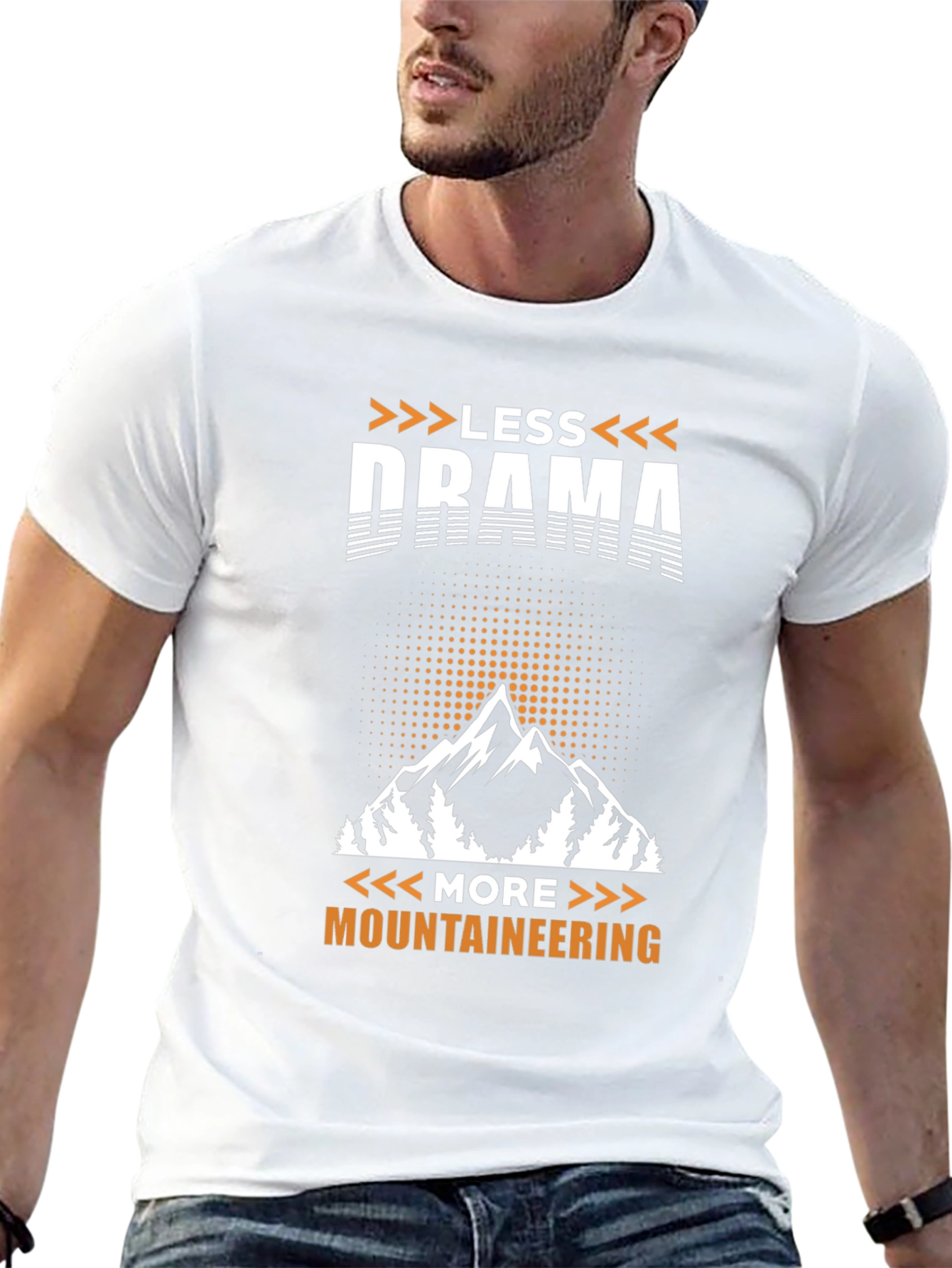 Less Drama More Mountaineering Black T-Shirt