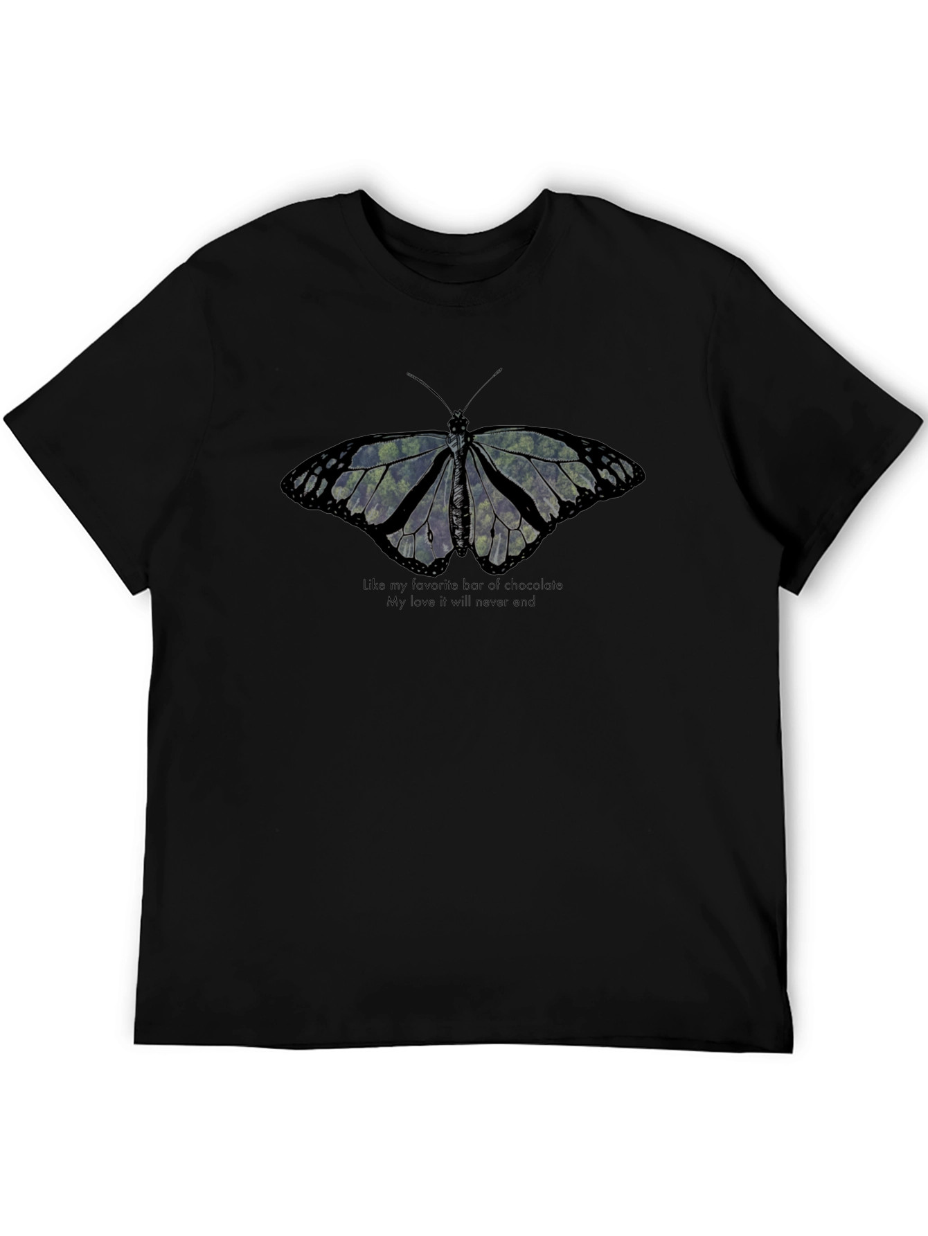 Butterfly Graphic Black T-Shirt