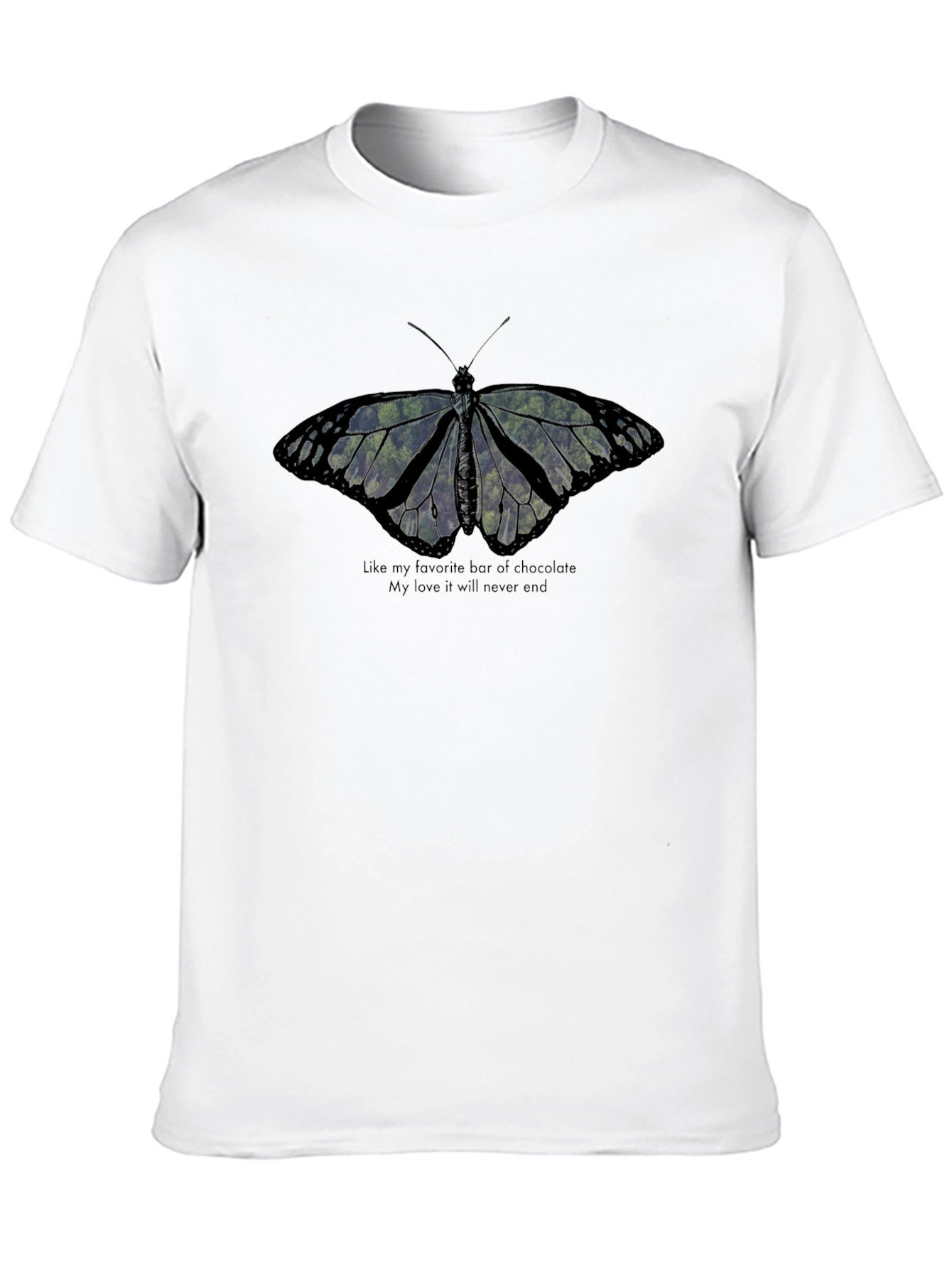 Butterfly Graphic Black T-Shirt