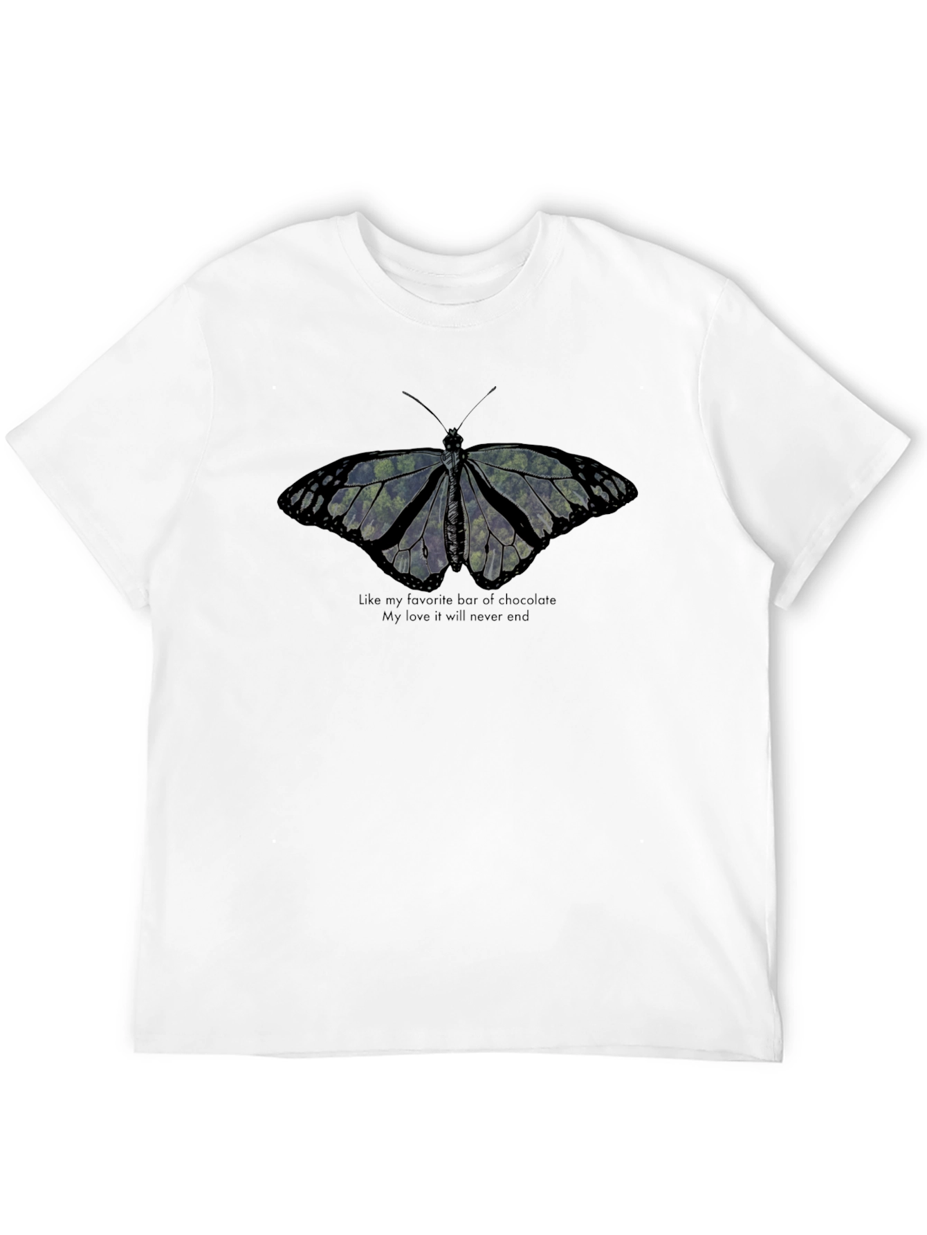 Butterfly Graphic Black T-Shirt