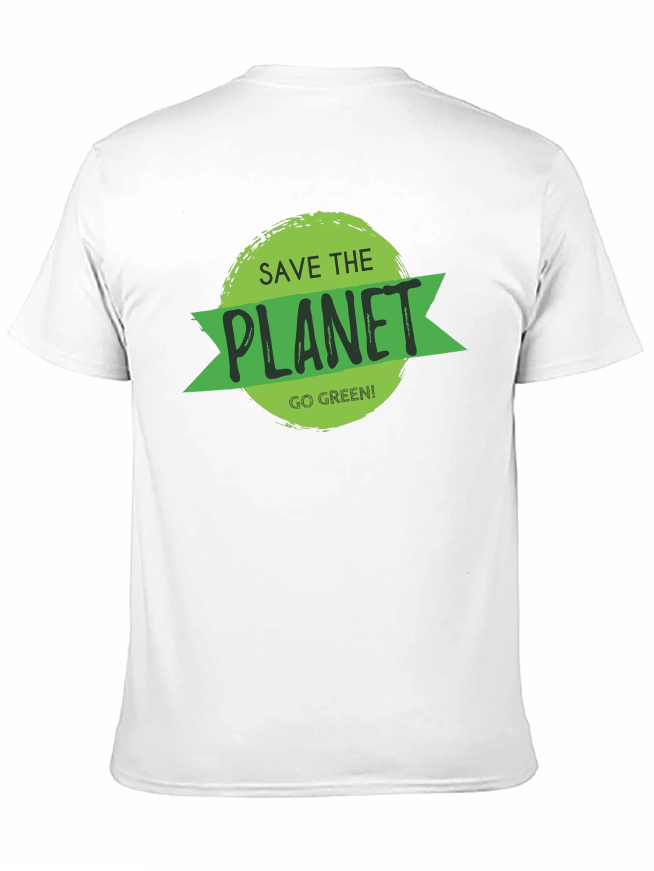 Save the Planet Black T-Shirt - Go Green!