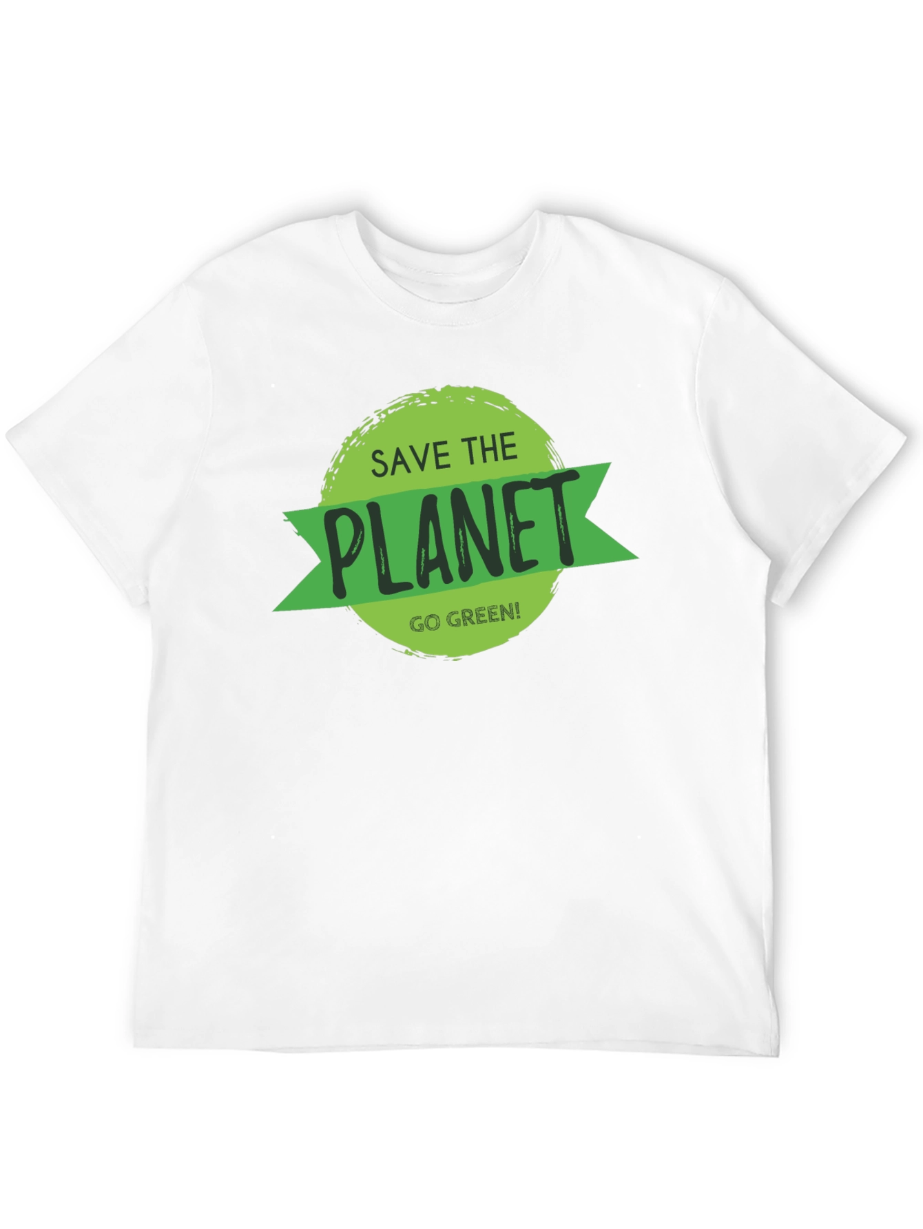 Save the Planet Black T-Shirt - Go Green!