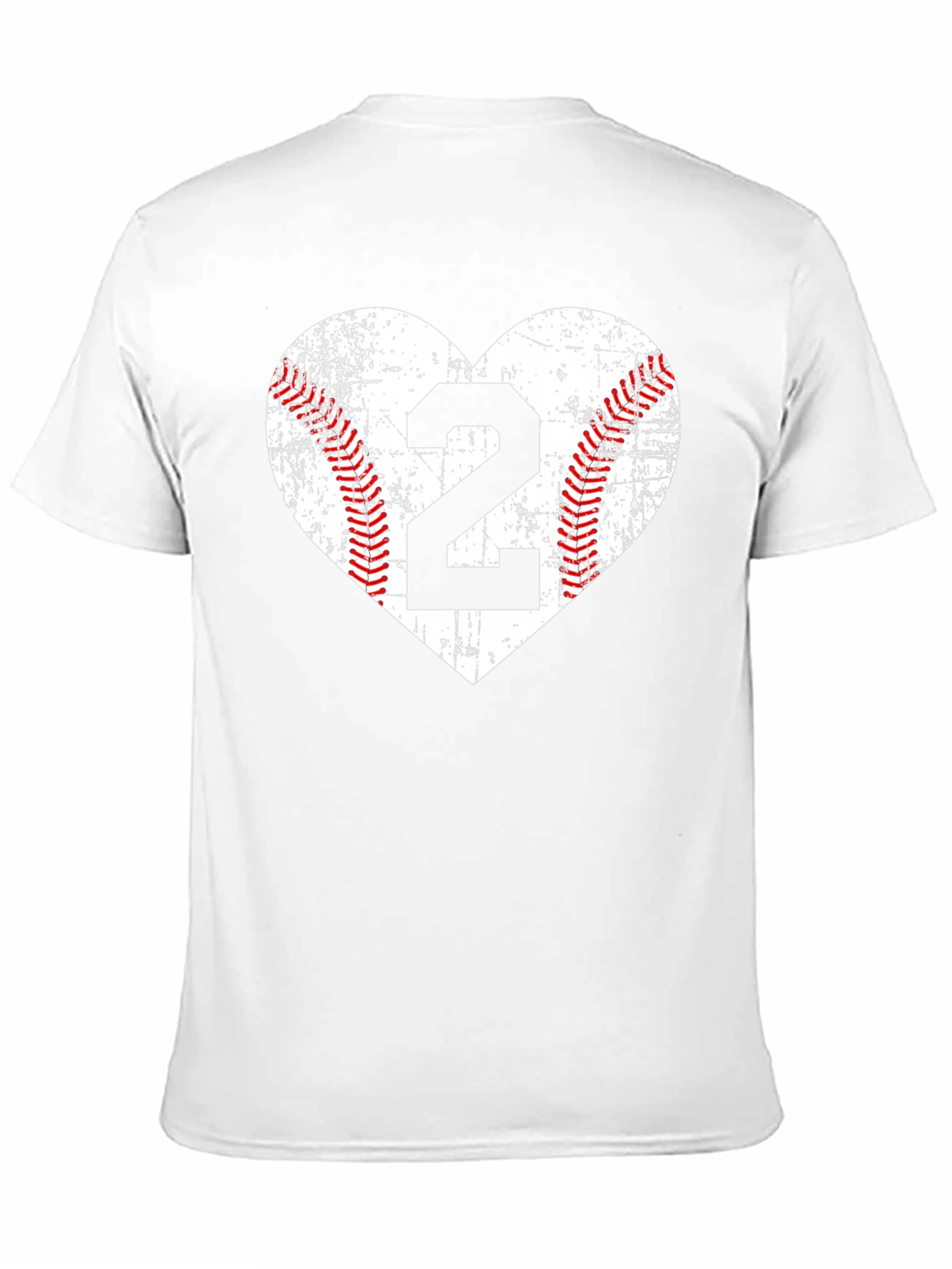 Baseball Number 2 Heart T-Shirt