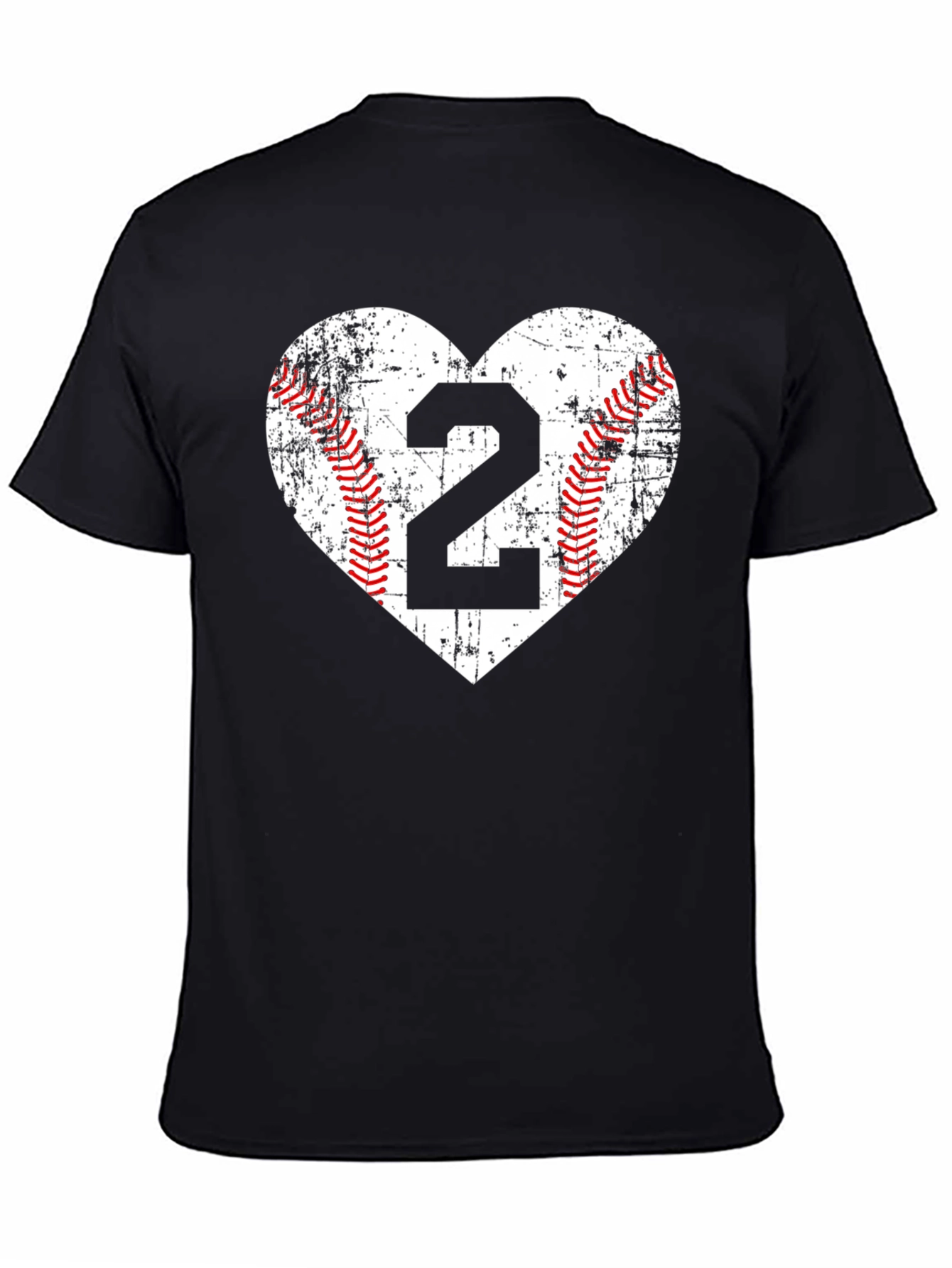 Baseball Number 2 Heart T-Shirt