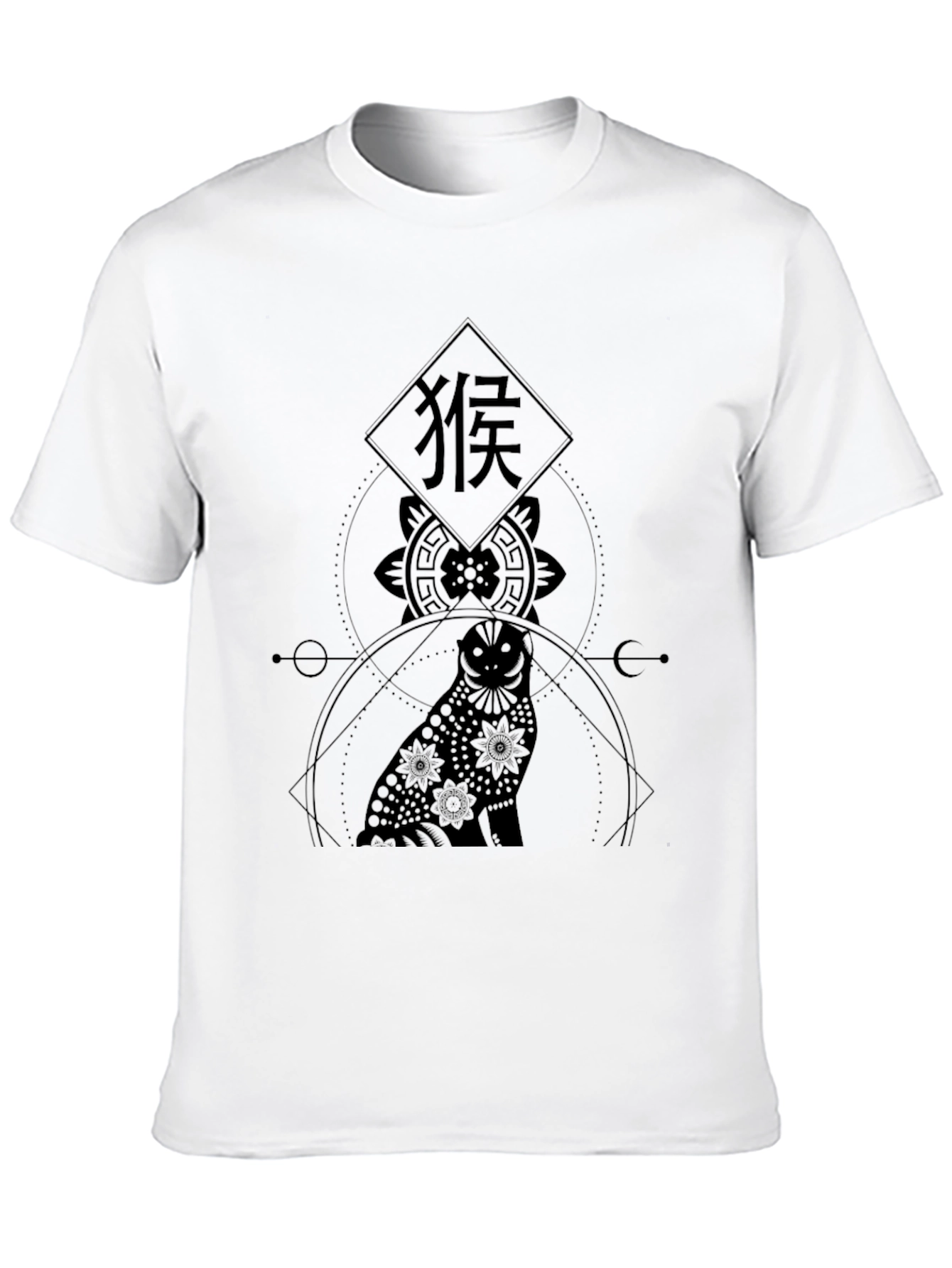 Geometric Owl Graphic Print T-Shirt - Stylish & Unique
