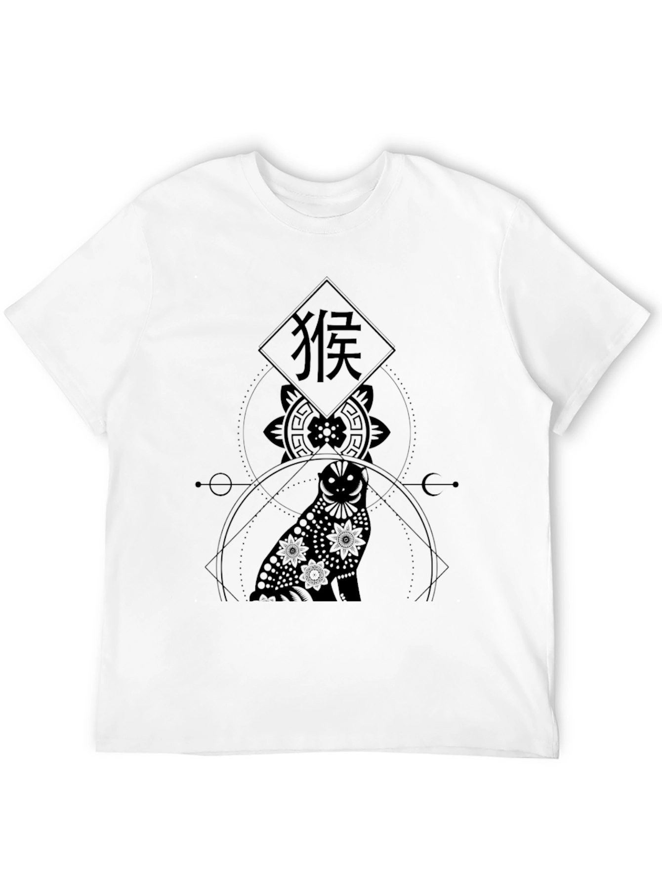 Geometric Owl Graphic Print T-Shirt - Stylish & Unique