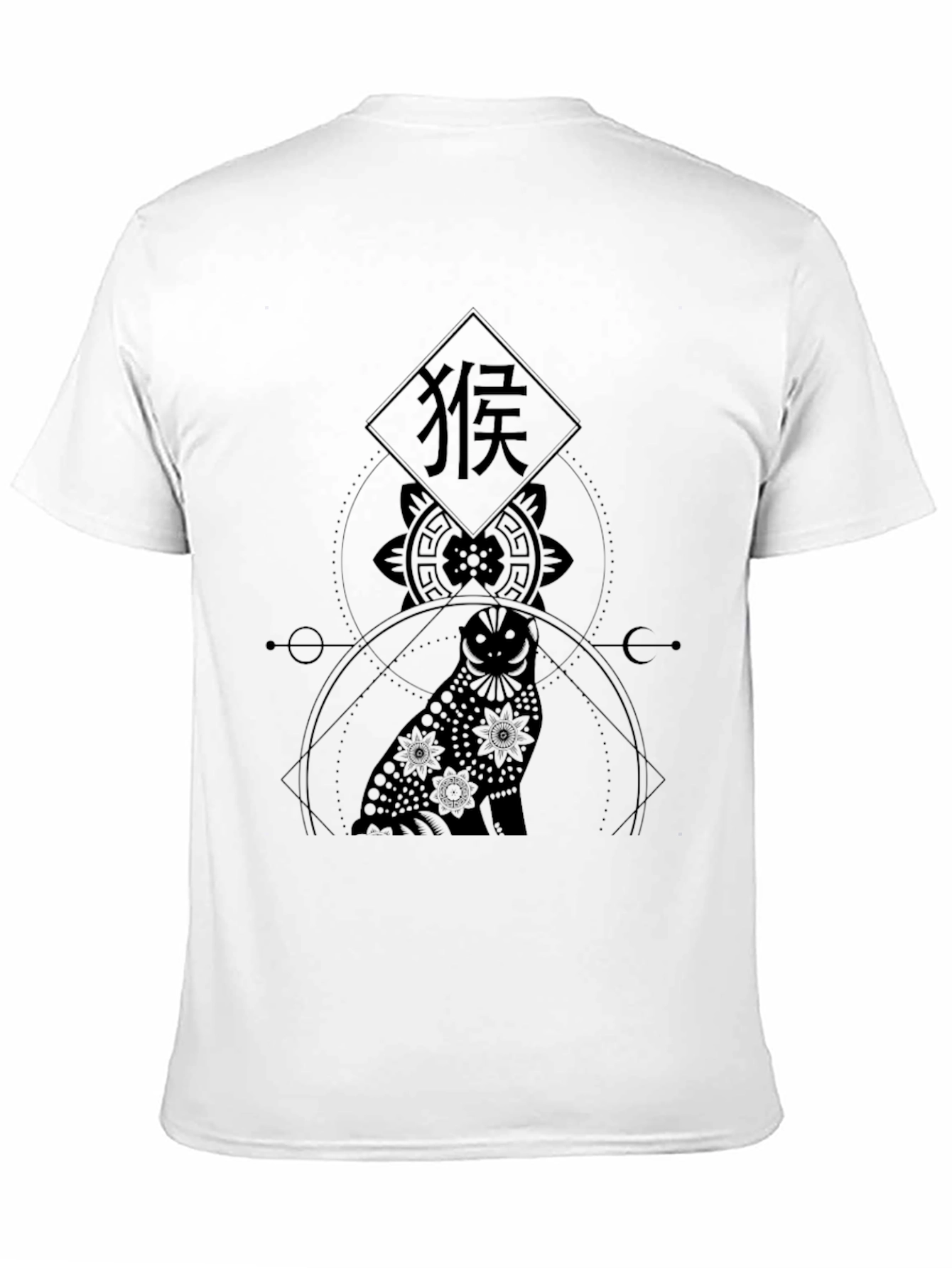 Geometric Owl Graphic Print T-Shirt - Stylish & Unique