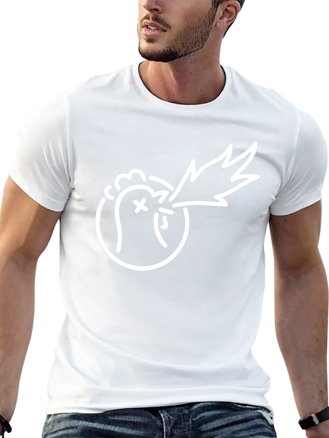 Cool Graphic Tee - Dragon Chicken Shirt