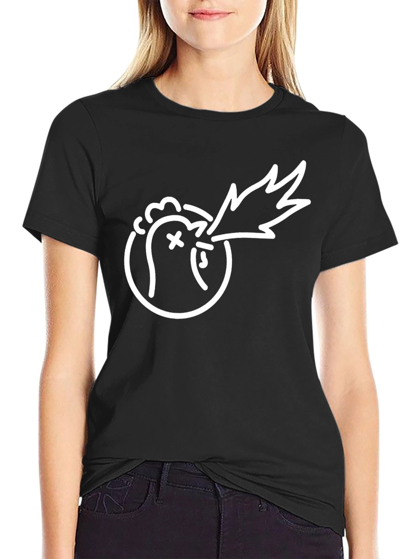 Cool Graphic Tee - Dragon Chicken Shirt