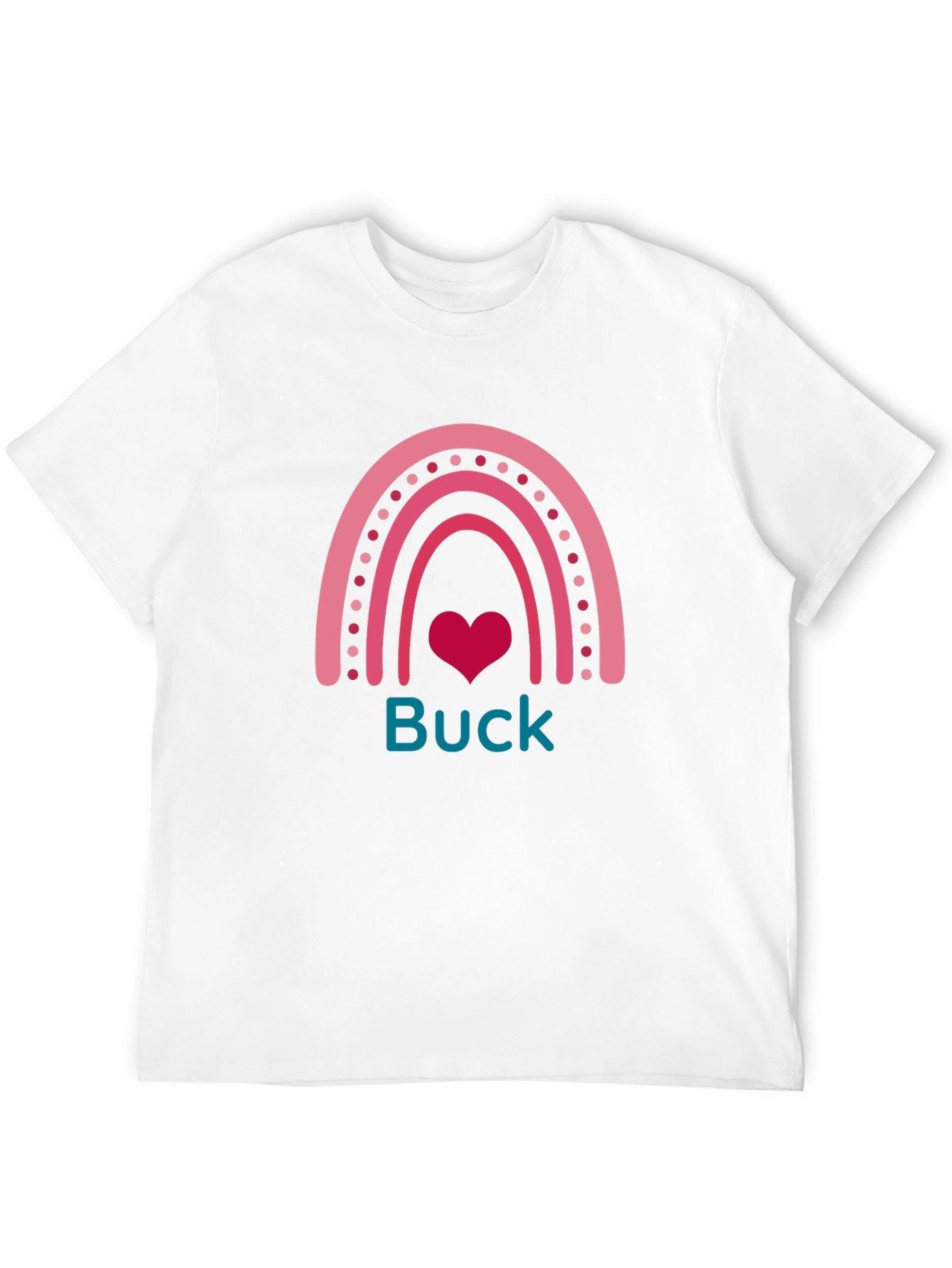 Buck Rainbow Heart T-Shirt - Black