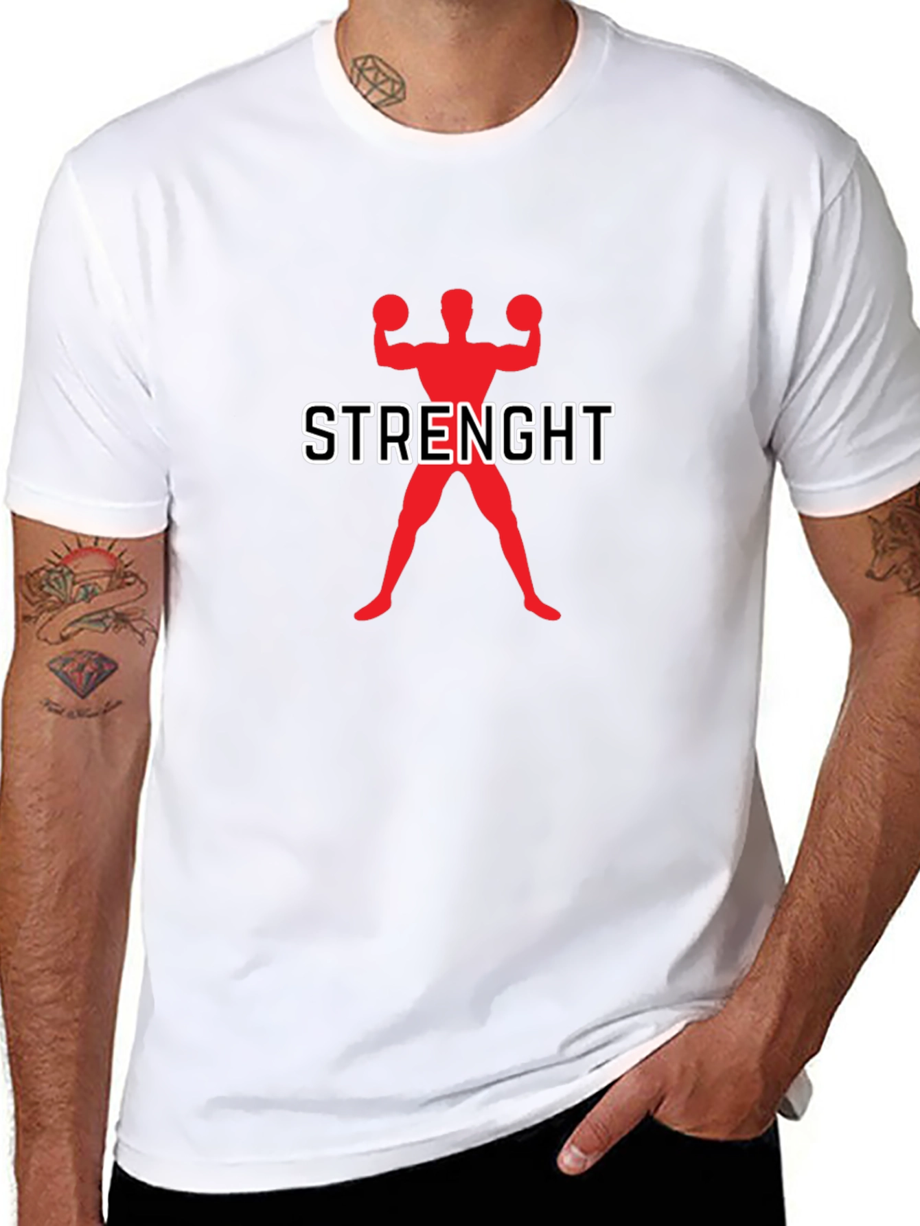 Strength Training Graphic Tee - Black