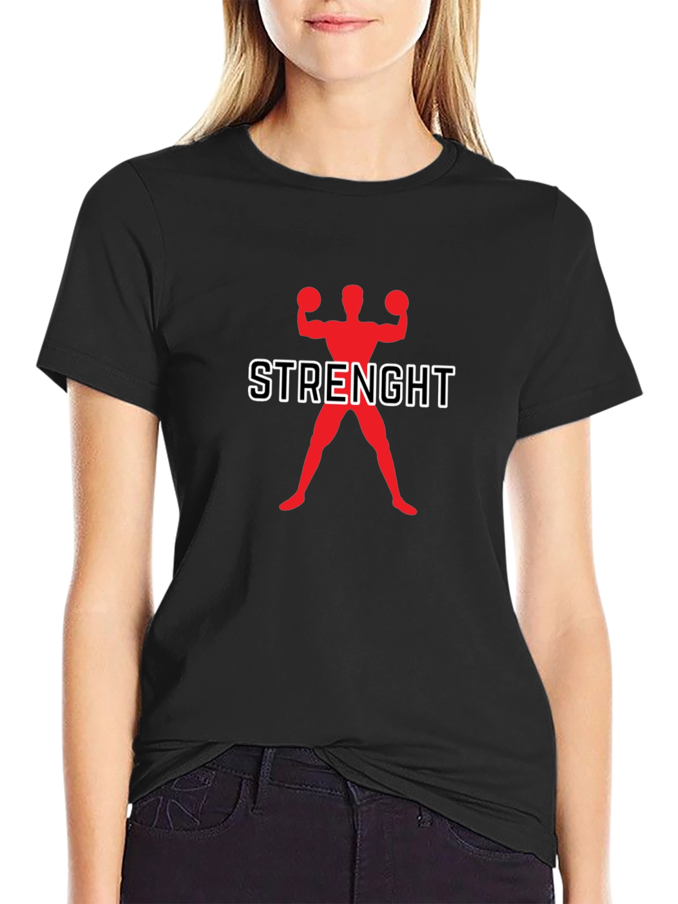 Strength Training Graphic Tee - Black