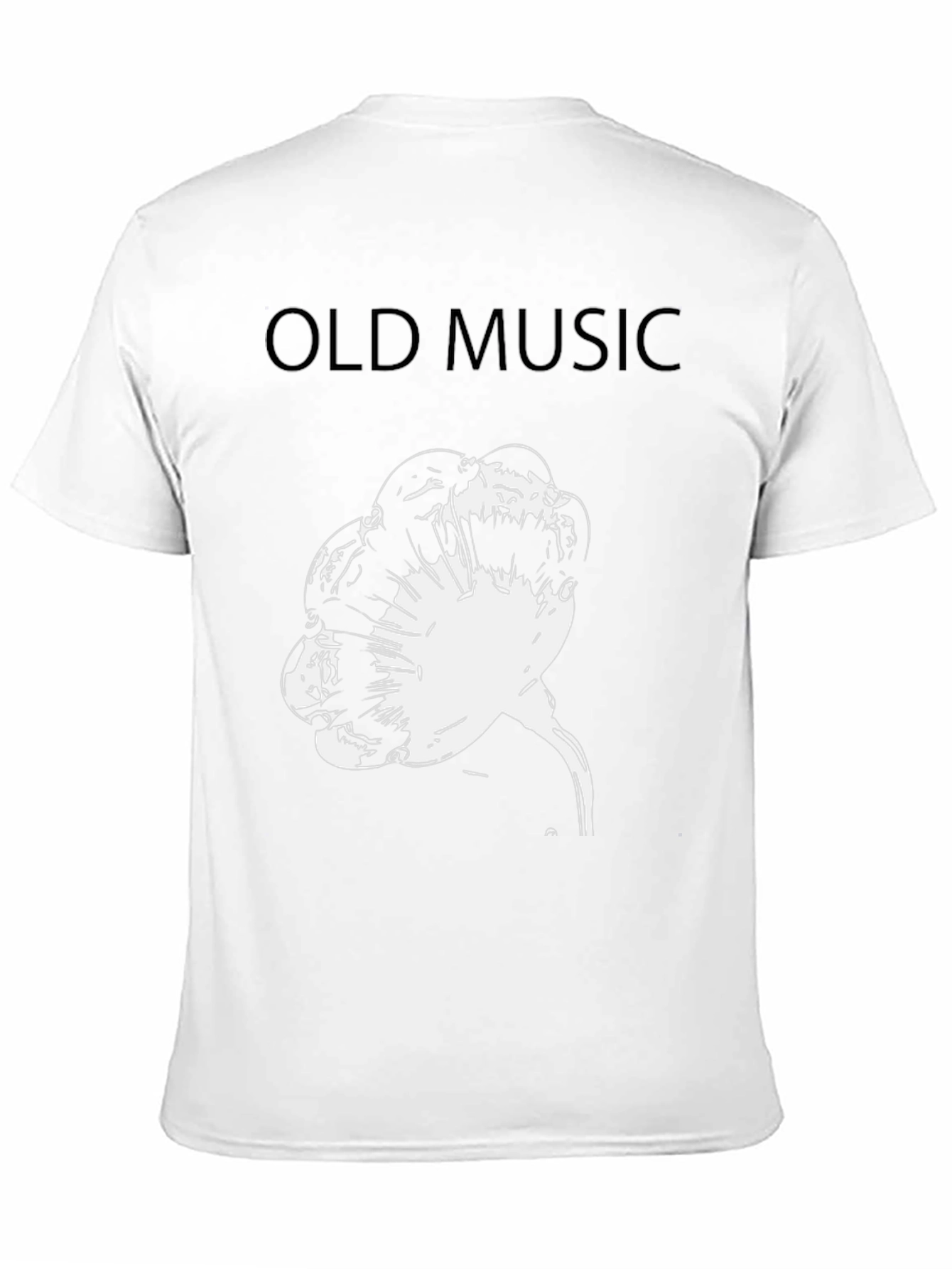 Retro Old Music Graphic Tee - Black