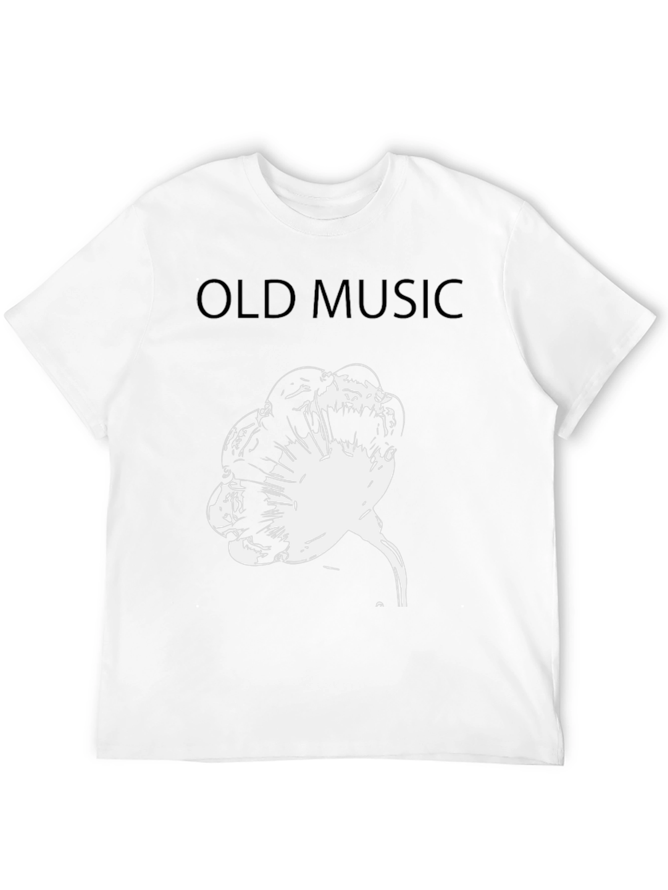 Retro Old Music Graphic Tee - Black