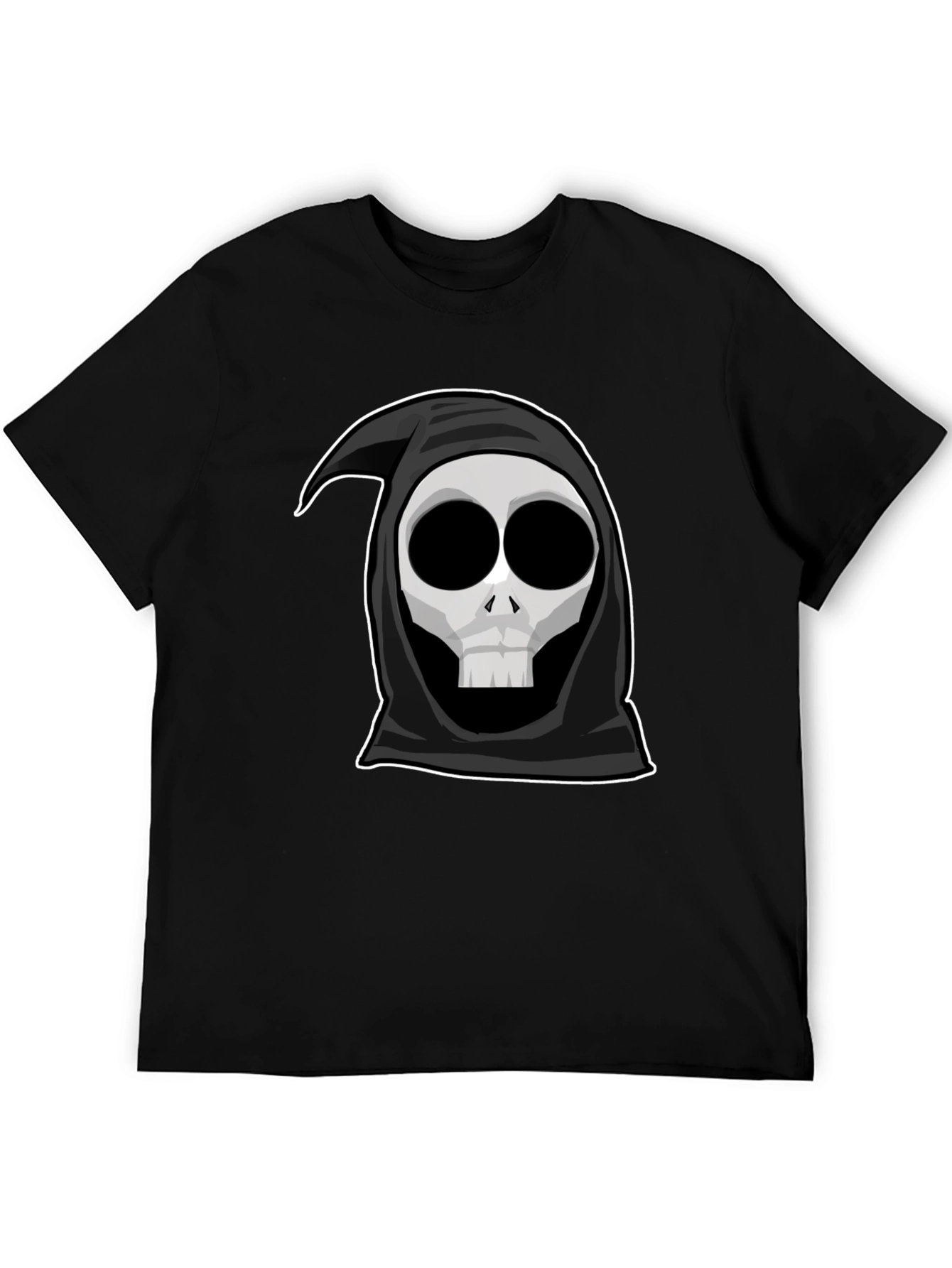 Grim Reaper Graphic Tee - Cool Cartoon Skull Shirt