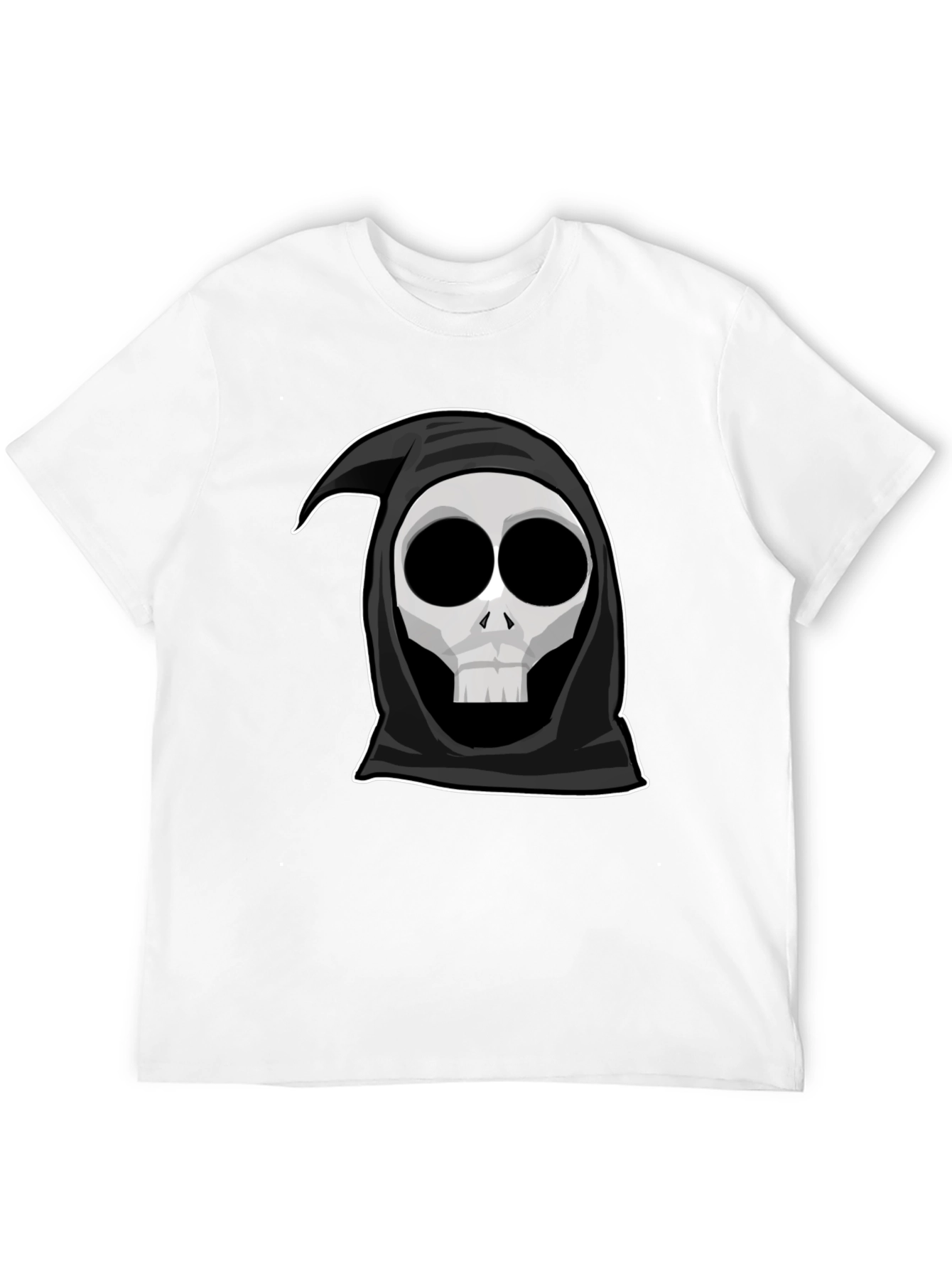 Grim Reaper Graphic Tee - Cool Cartoon Skull Shirt