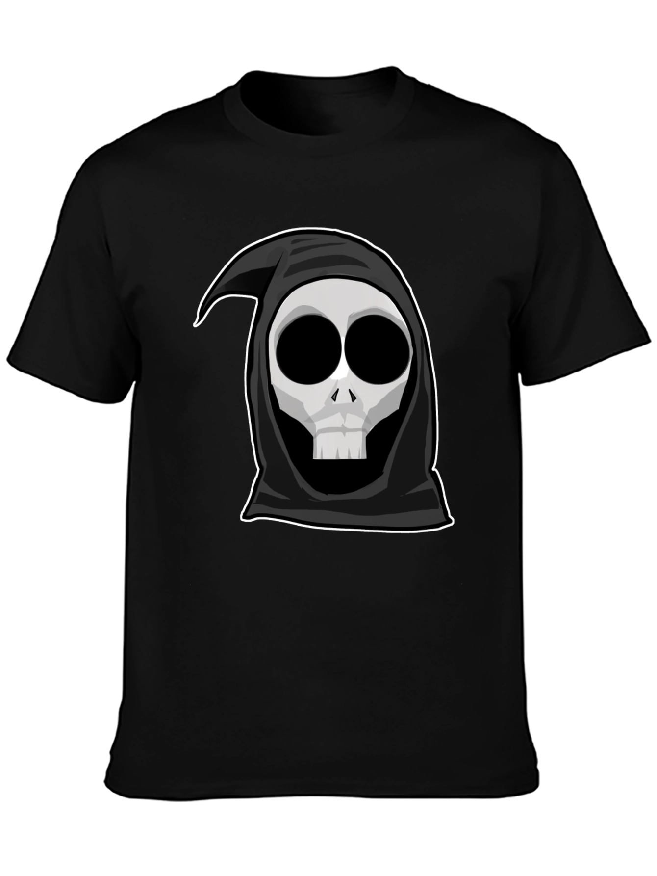 Grim Reaper Graphic Tee - Cool Cartoon Skull Shirt