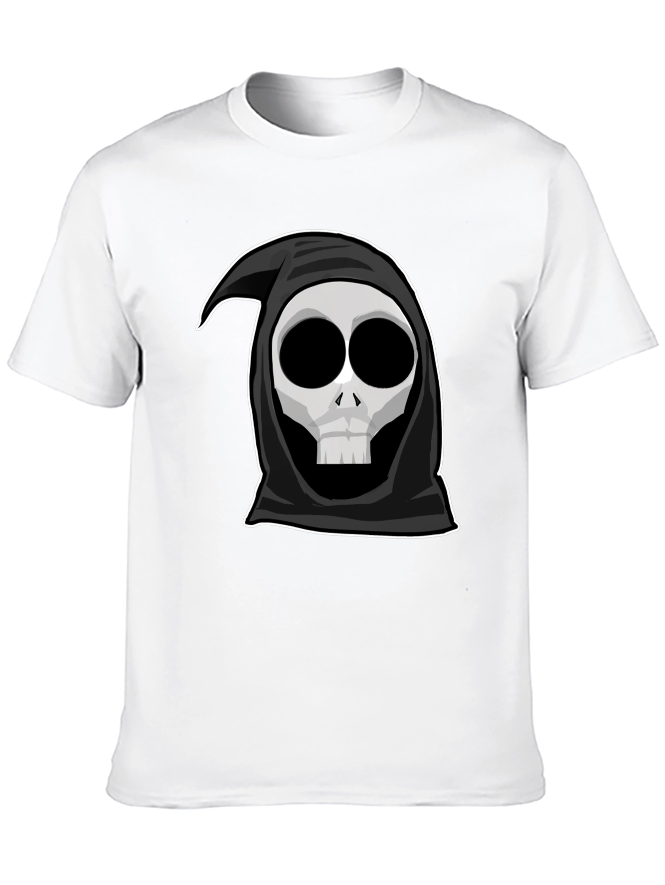 Grim Reaper Graphic Tee - Cool Cartoon Skull Shirt