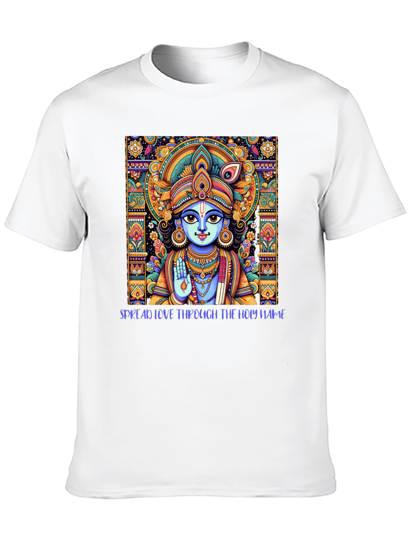Krishna Art Black T-Shirt