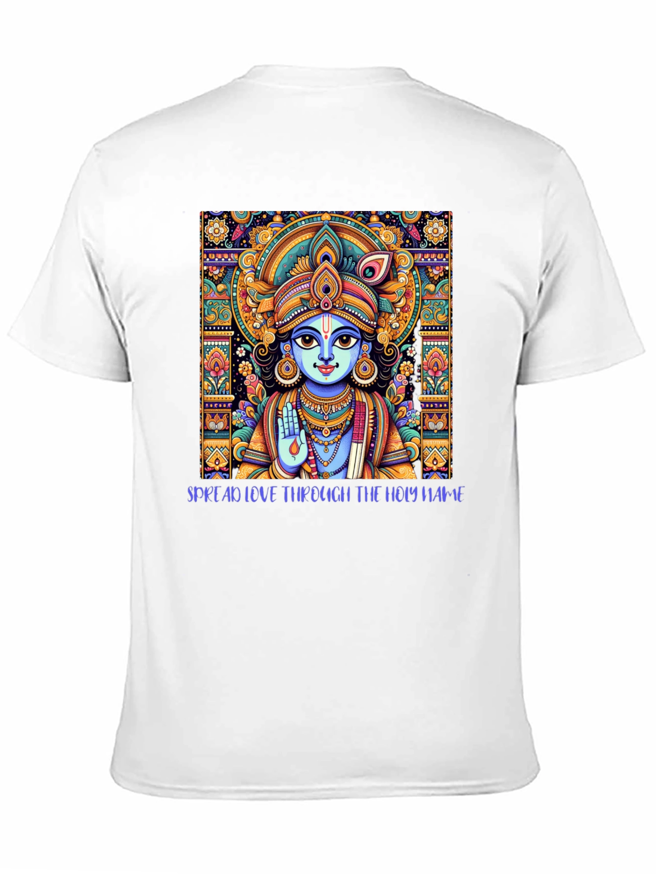 Krishna Art Black T-Shirt