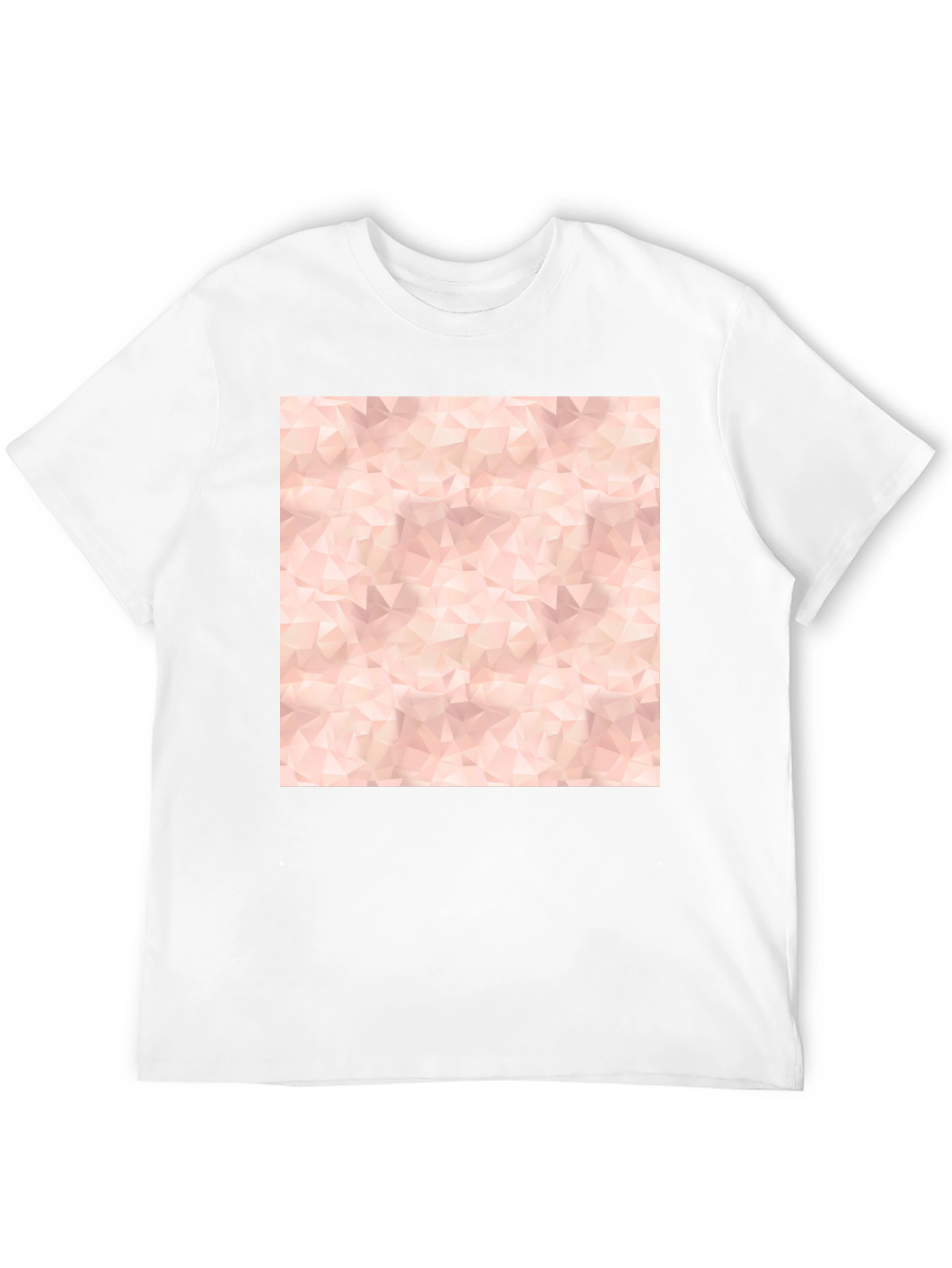 Geometric Print Tee - Modern Black Cotton Blend T-Shirt