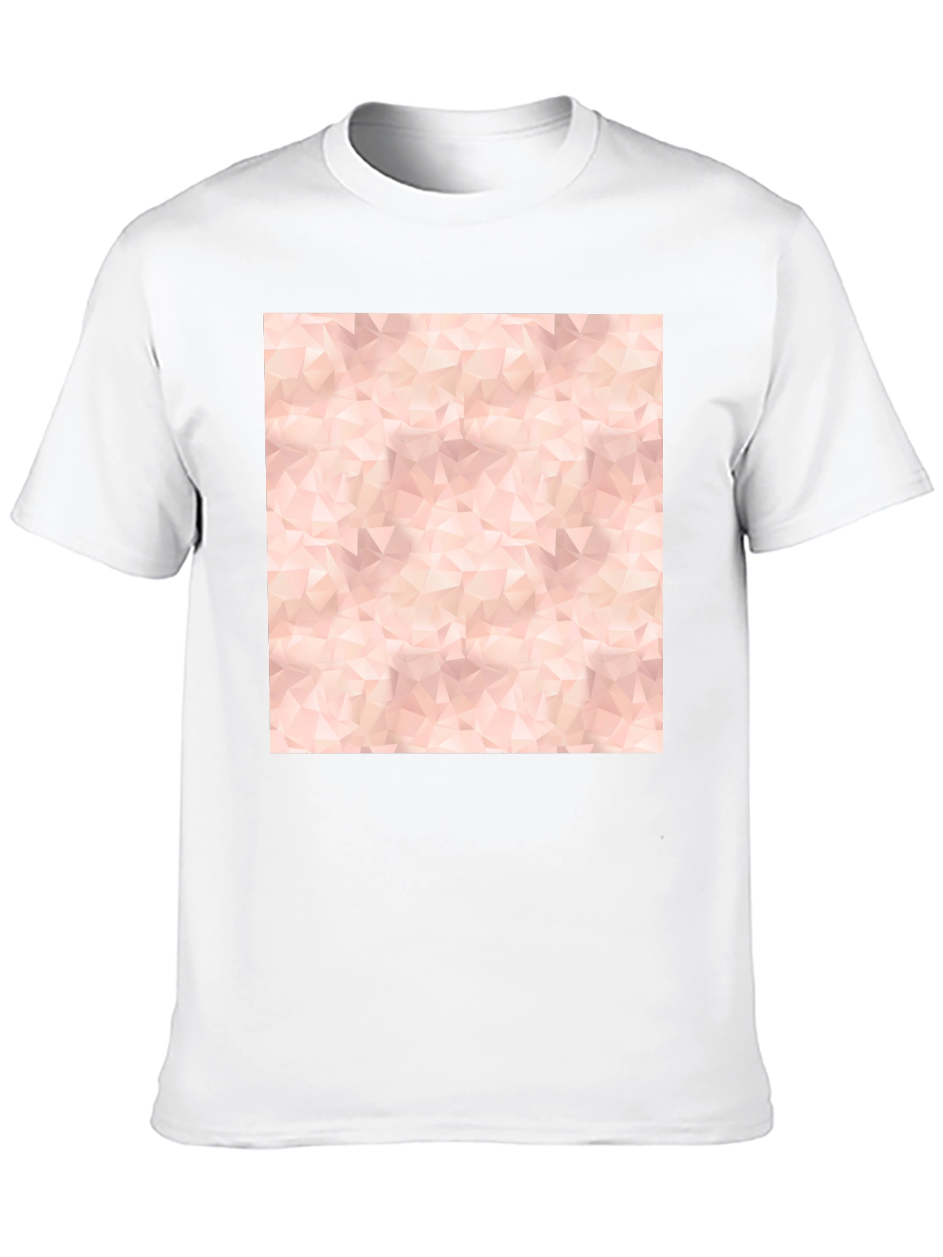Geometric Print Tee - Modern Black Cotton Blend T-Shirt