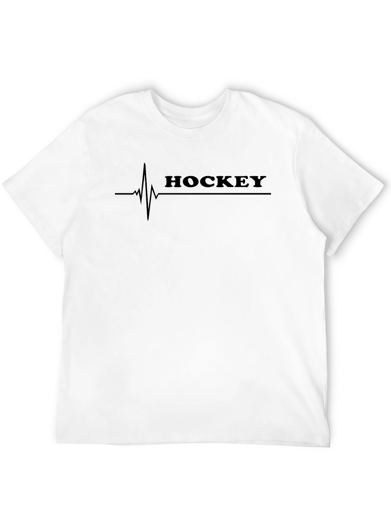 Hockey Heartbeat Graphic T-Shirt - Black