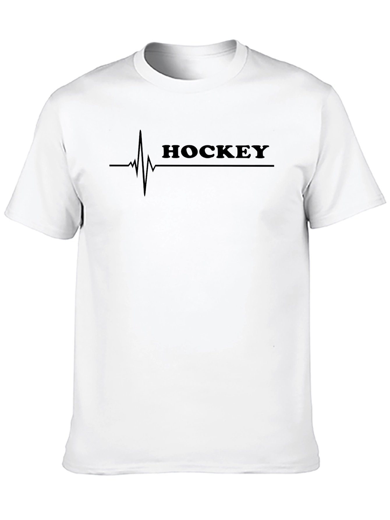 Hockey Heartbeat Graphic T-Shirt - Black
