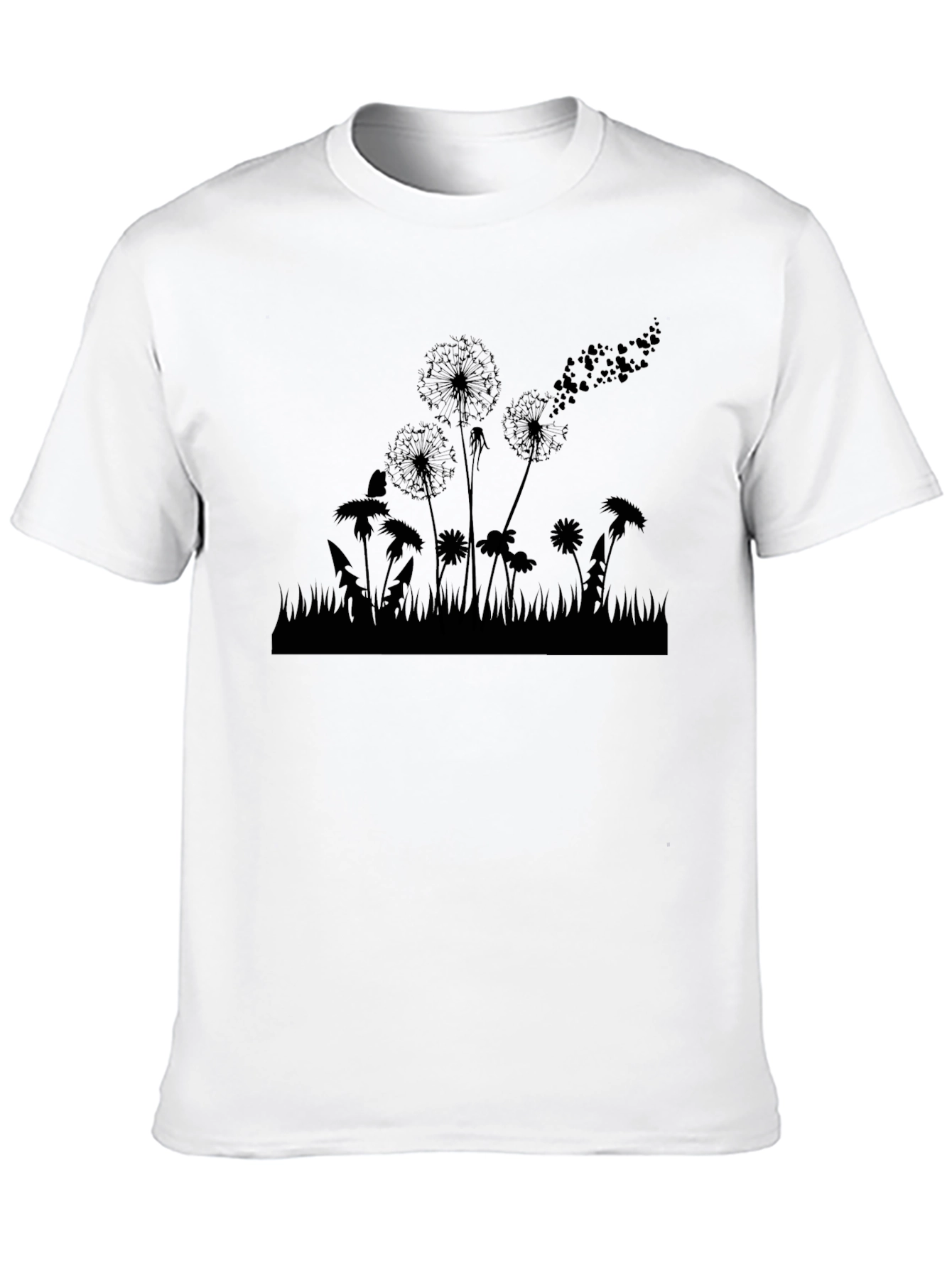 Dandelion Silhouette Black T-Shirt