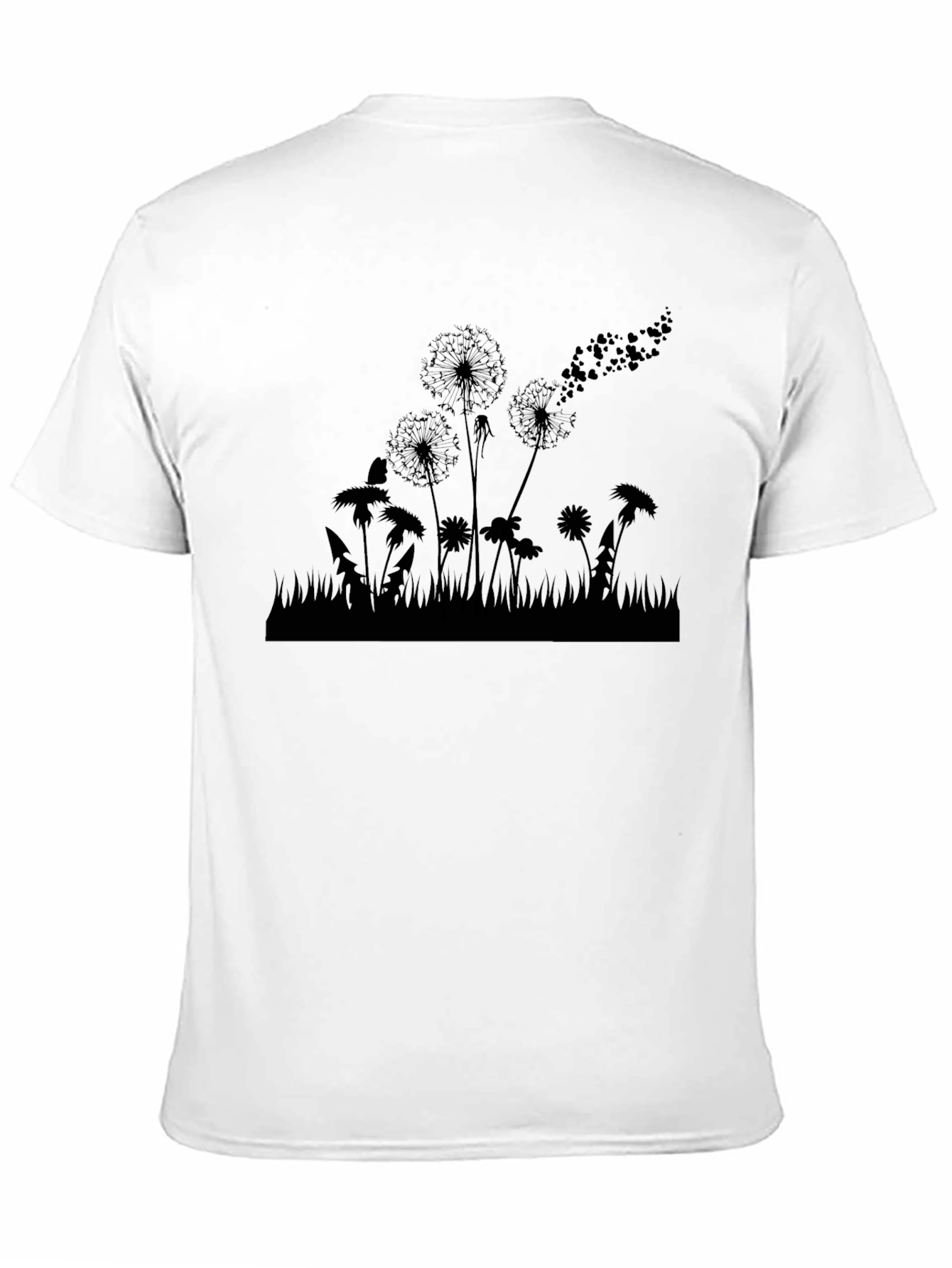 Dandelion Silhouette Black T-Shirt