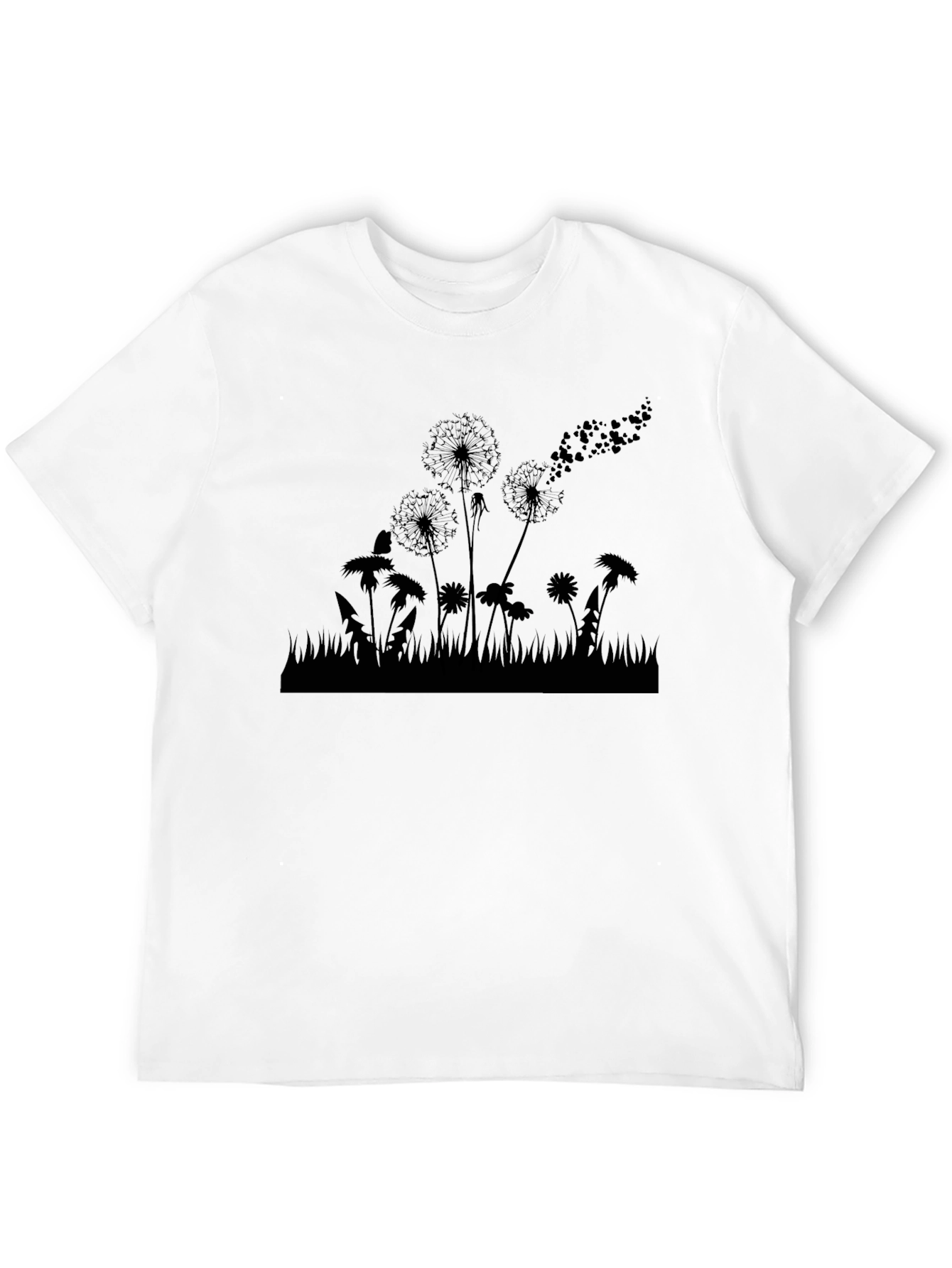 Dandelion Silhouette Black T-Shirt