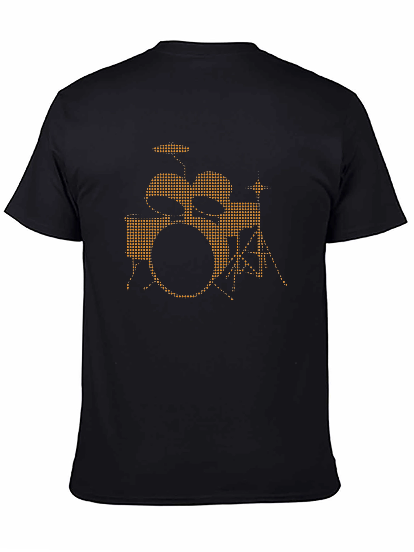 Black Drum Kit Graphic Tee - Music Lover T-Shirt