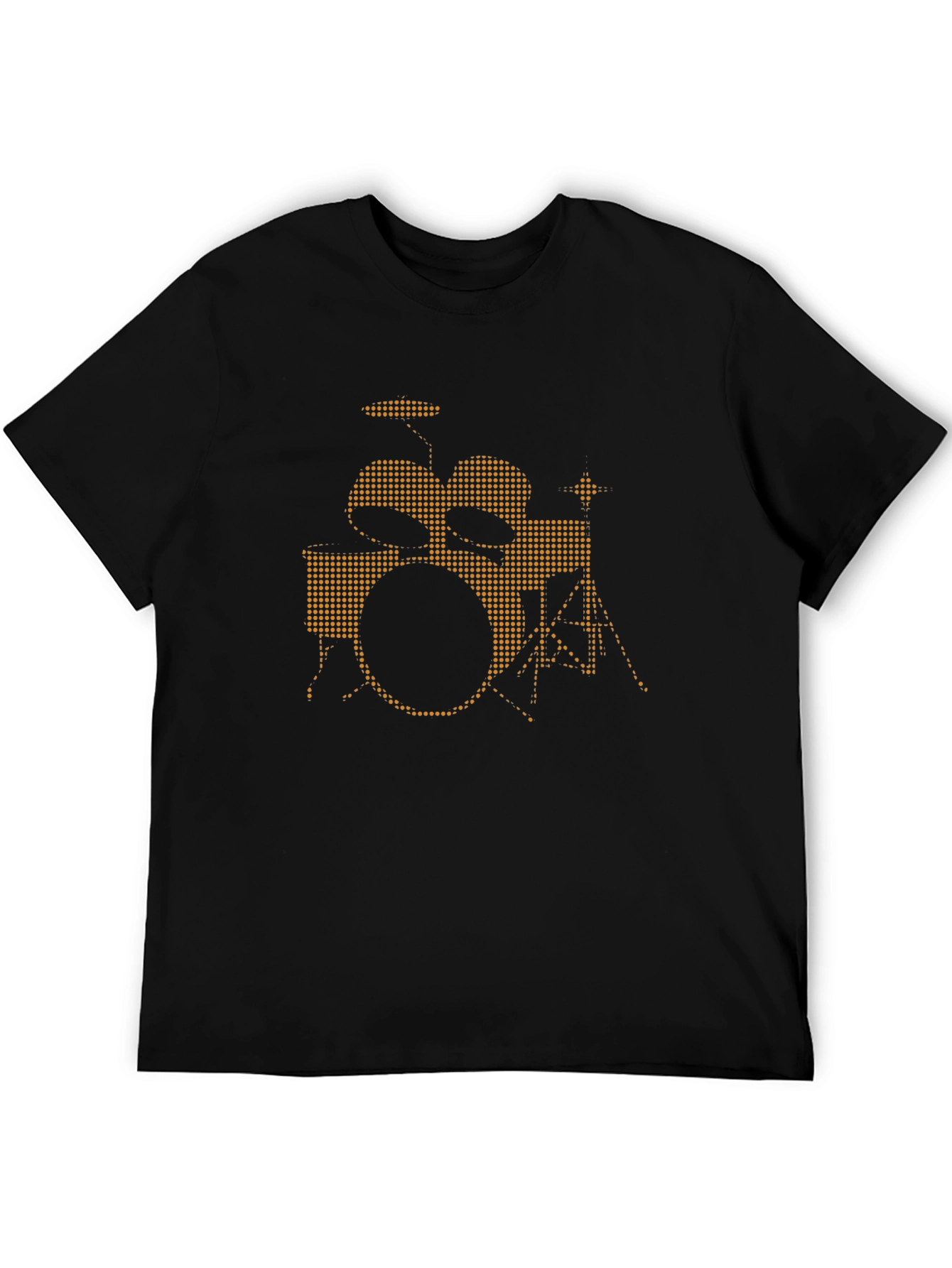 Black Drum Kit Graphic Tee - Music Lover T-Shirt