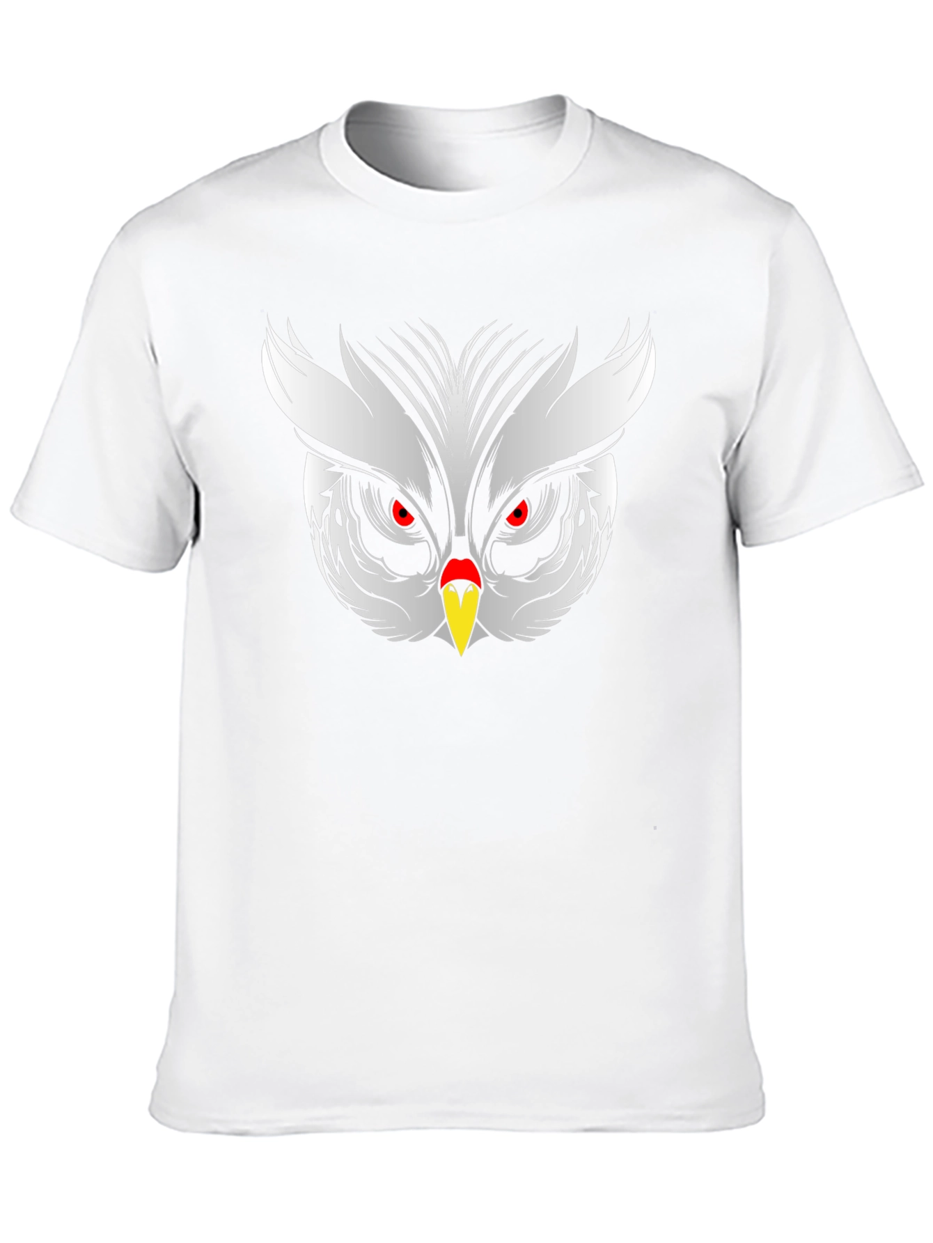 Owl Face Graphic Tee - Black Cotton Blend